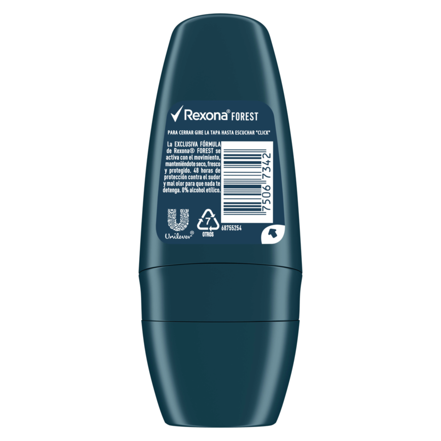 Desodorante En Roll On Para Caballero Antitranspirante Fragancia Forest REXONA 50 Ml