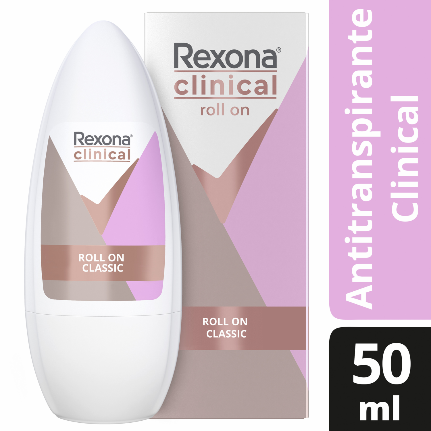 Desodorante En Roll On Para Dama Clinical Expert Classic REXONA 50 Ml