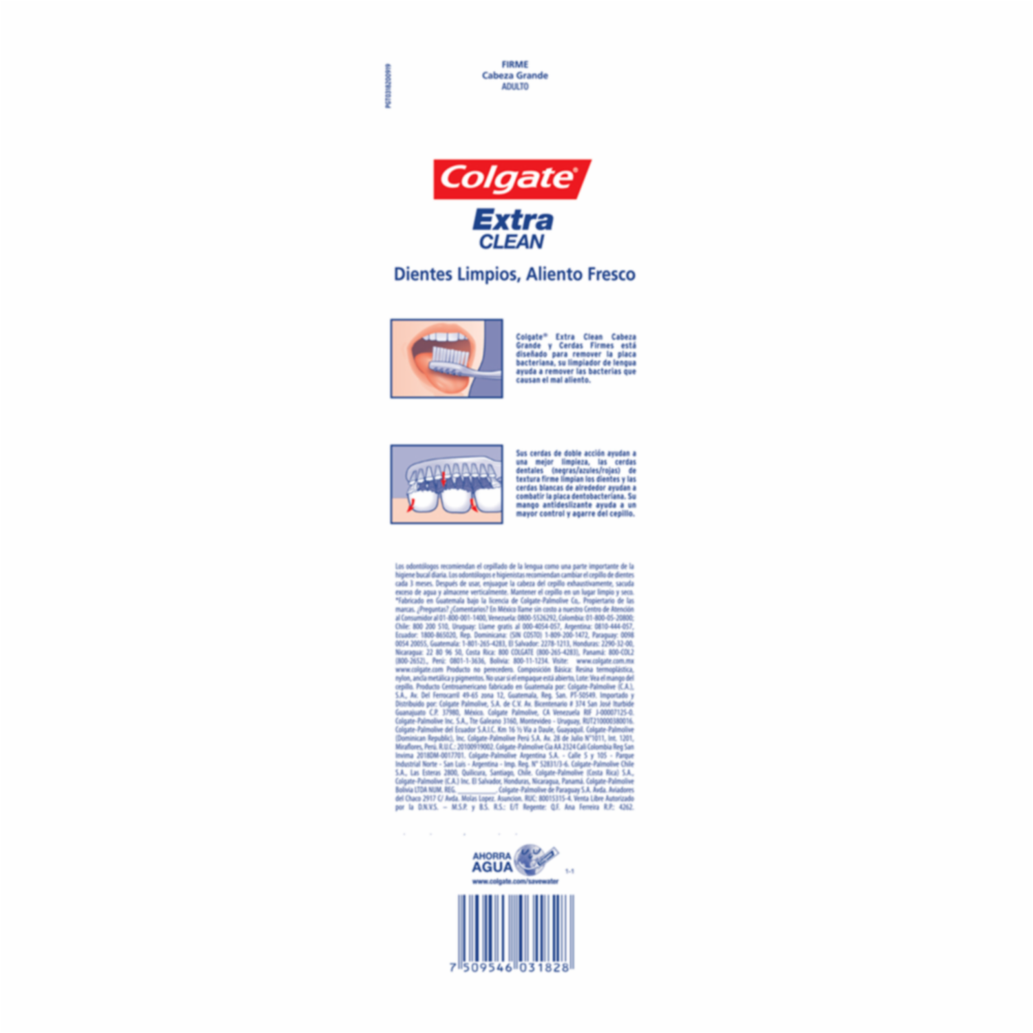 Cepillo Dental Extra Clean Cerdas Duras COLGATE 1X2 Unidades