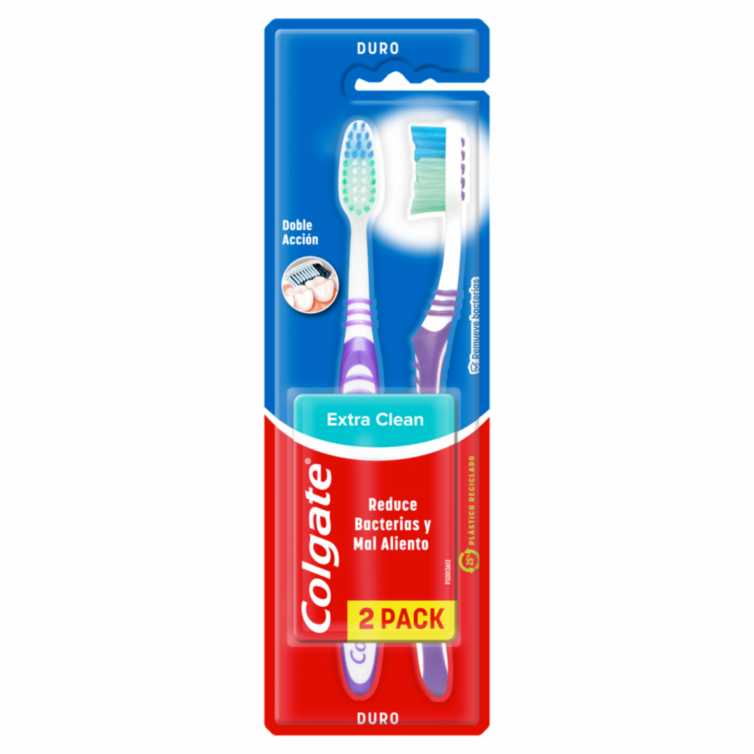 Cepillo Dental Extra Clean Cerdas Duras COLGATE 1X2 Unidades