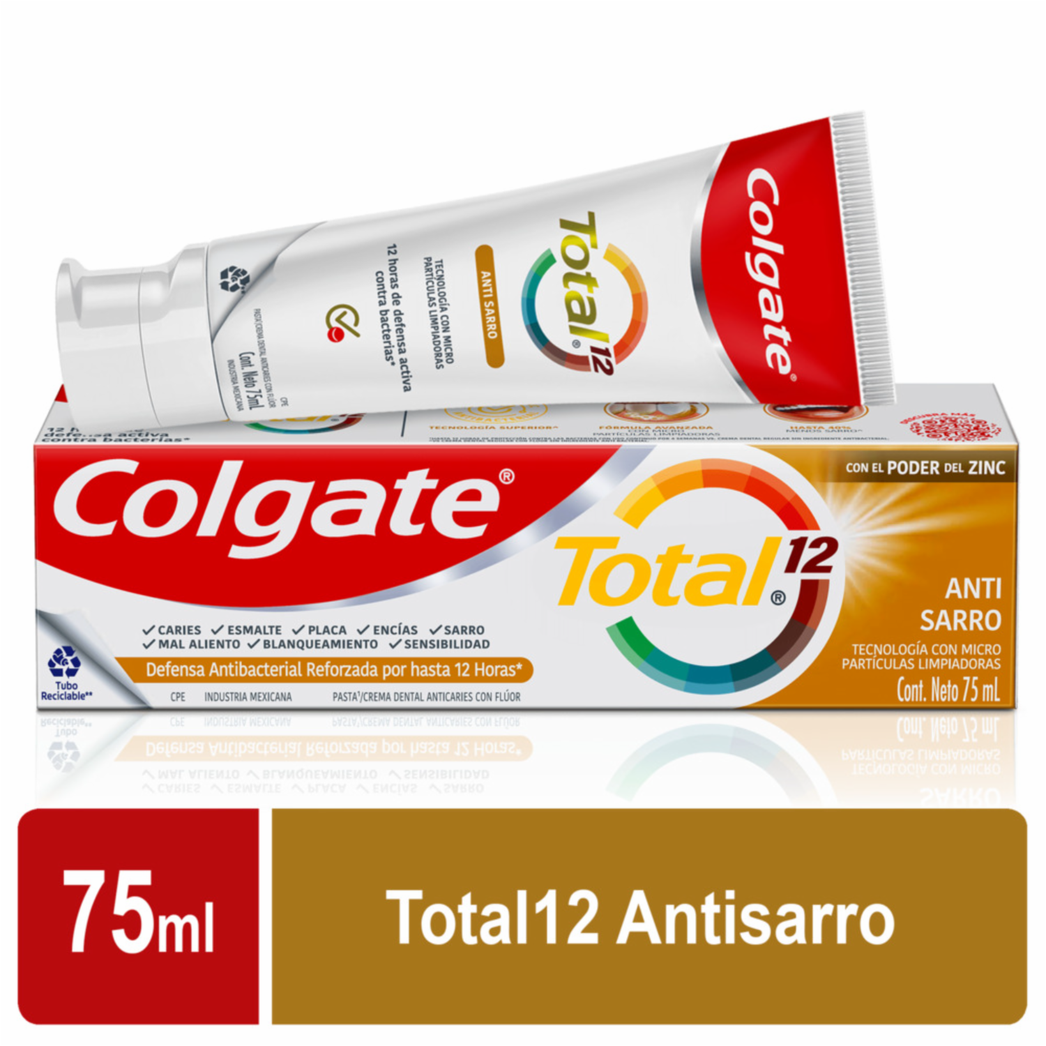 Pasta Dental Total 12 Anti-Sarro COLGATE 75 Ml