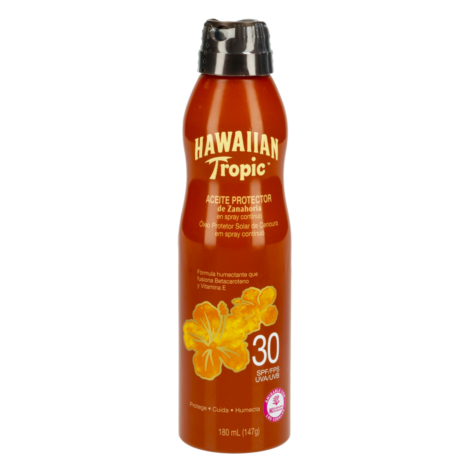 Bronceador En Aceite Tropic Carrot Oil Cs Factor De Protección Solar 30 HAWAIIAN TROPIC 180 Ml