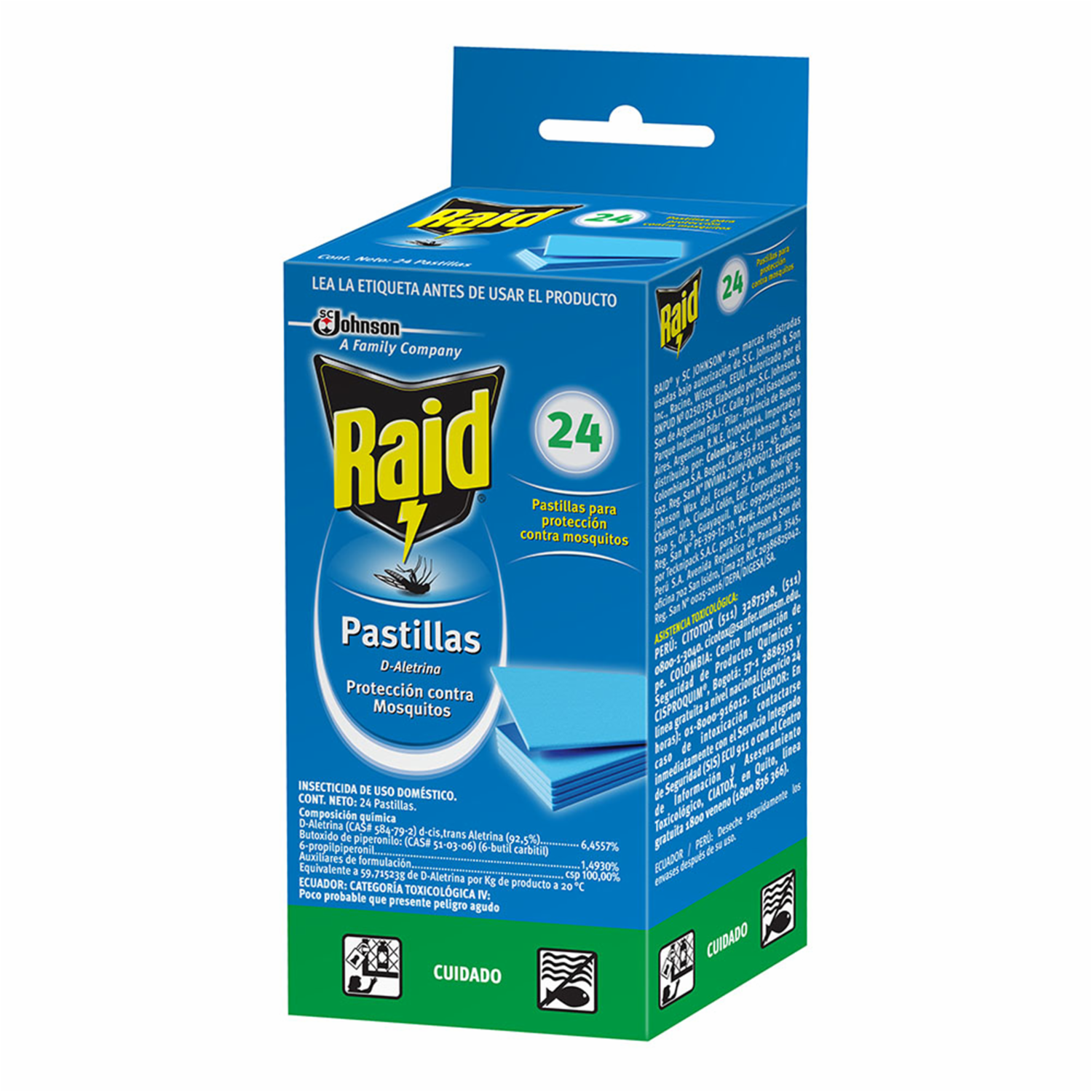 Insecticida En Pastillas Laminadas RAID X 24 Uds