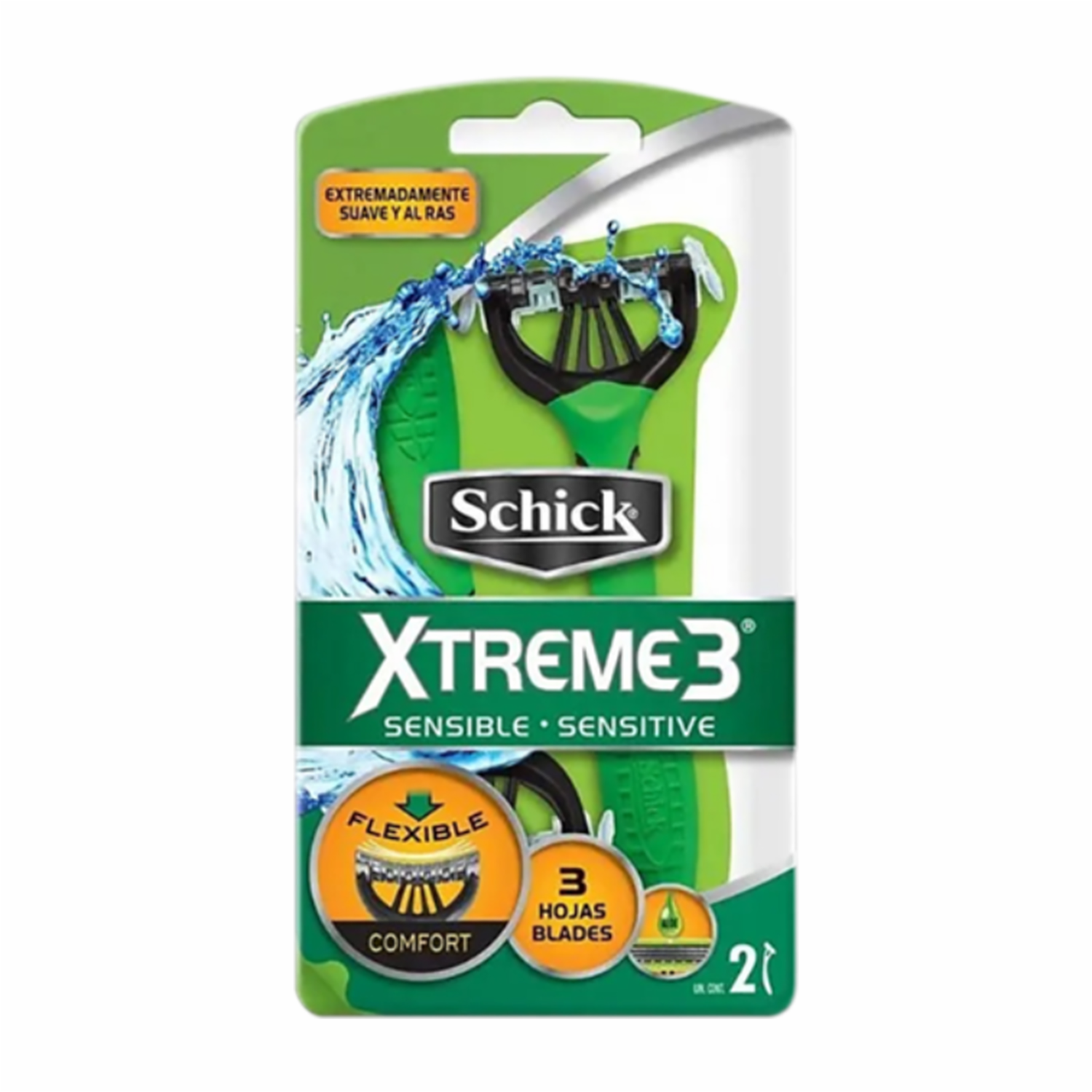Afeitadora Desechable Para Hombre Xtreme3 Sensitive SCHICK X2 Uds