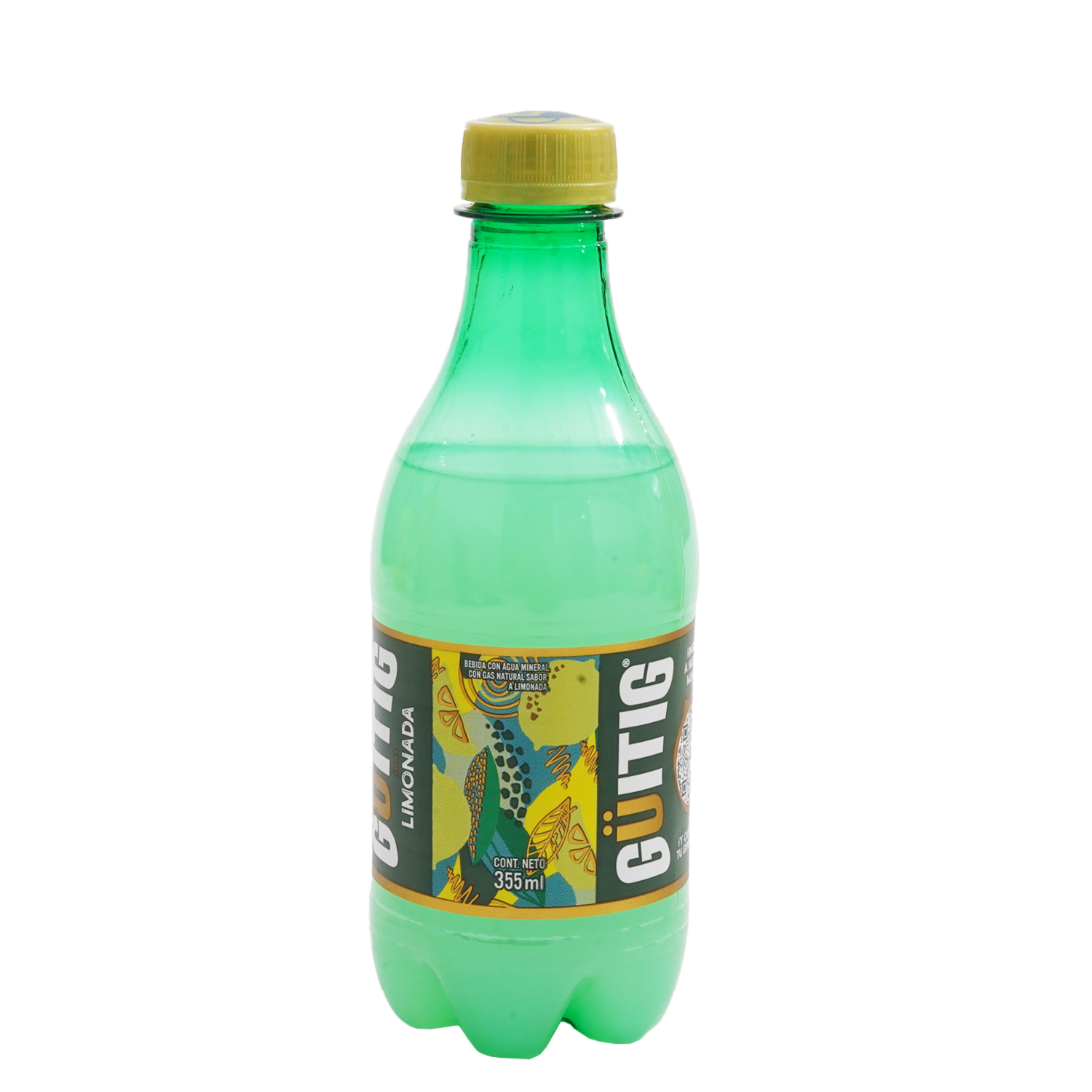 Agua Mineral Con Gas Sabor A Limonada GÜITIG 355 Ml