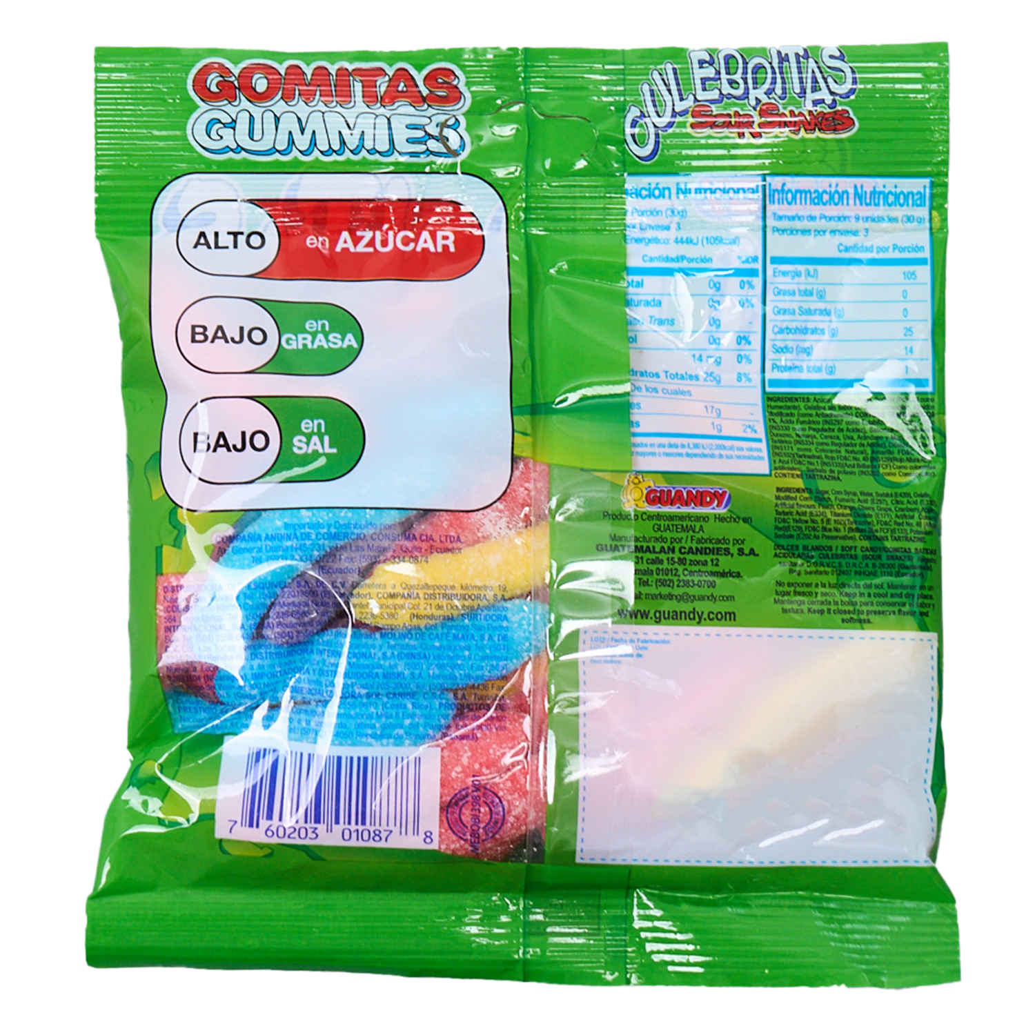 Gomitas Tropical CULEBRITAS 90 G