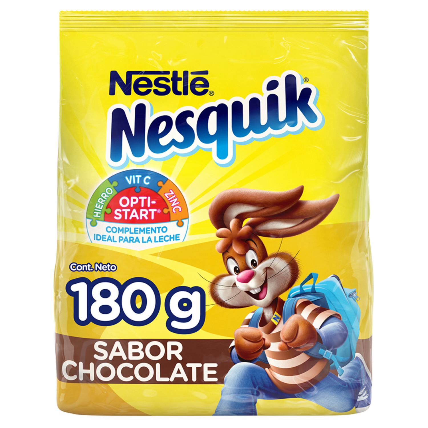 Chocolate En Polvo Con Hierro, Vitamina C Y Zinc NESQUIK 180 G
