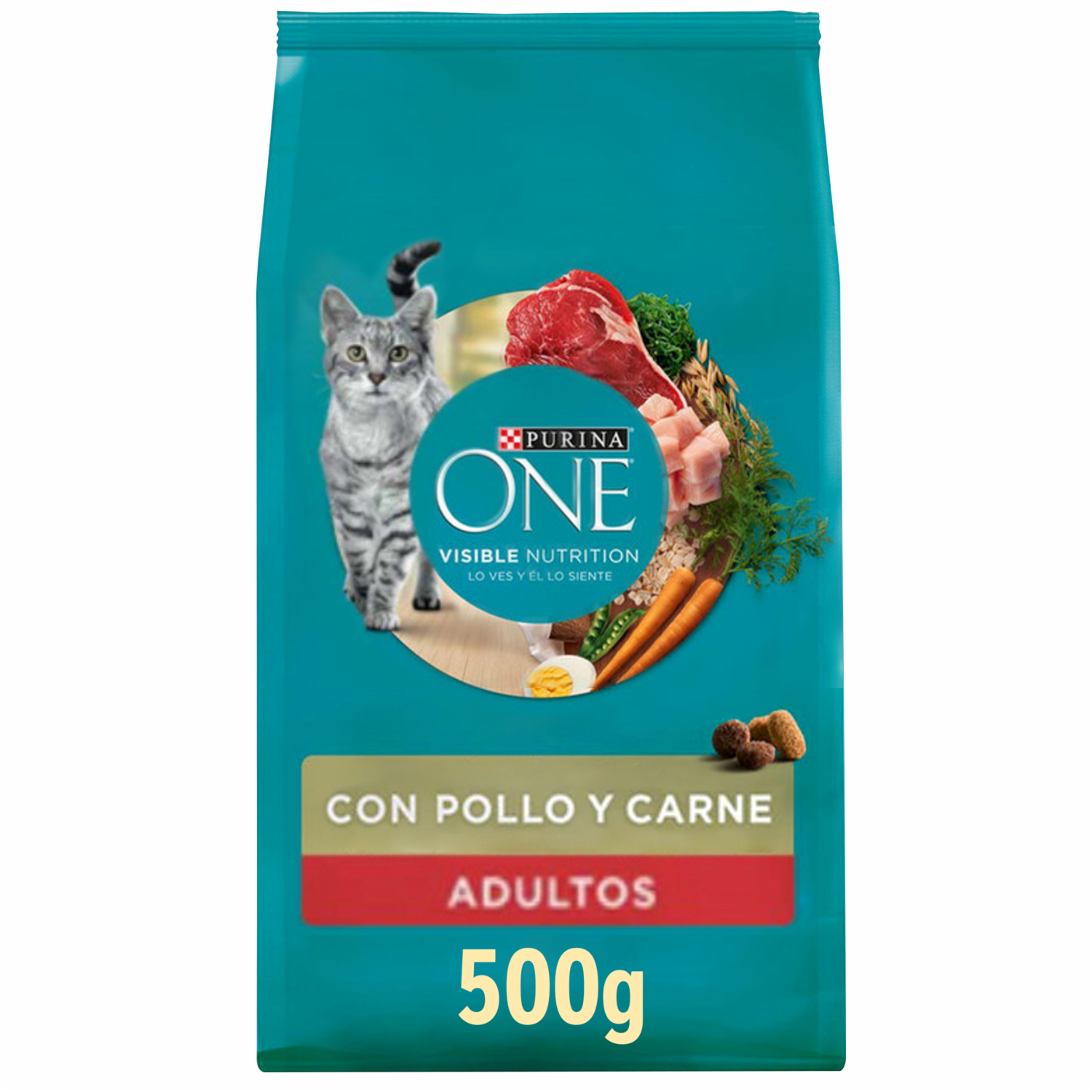 Alimento Para Gatos Adultos Sabor A Pollo Y Carne PURINA CAT CHOW 2 Kg