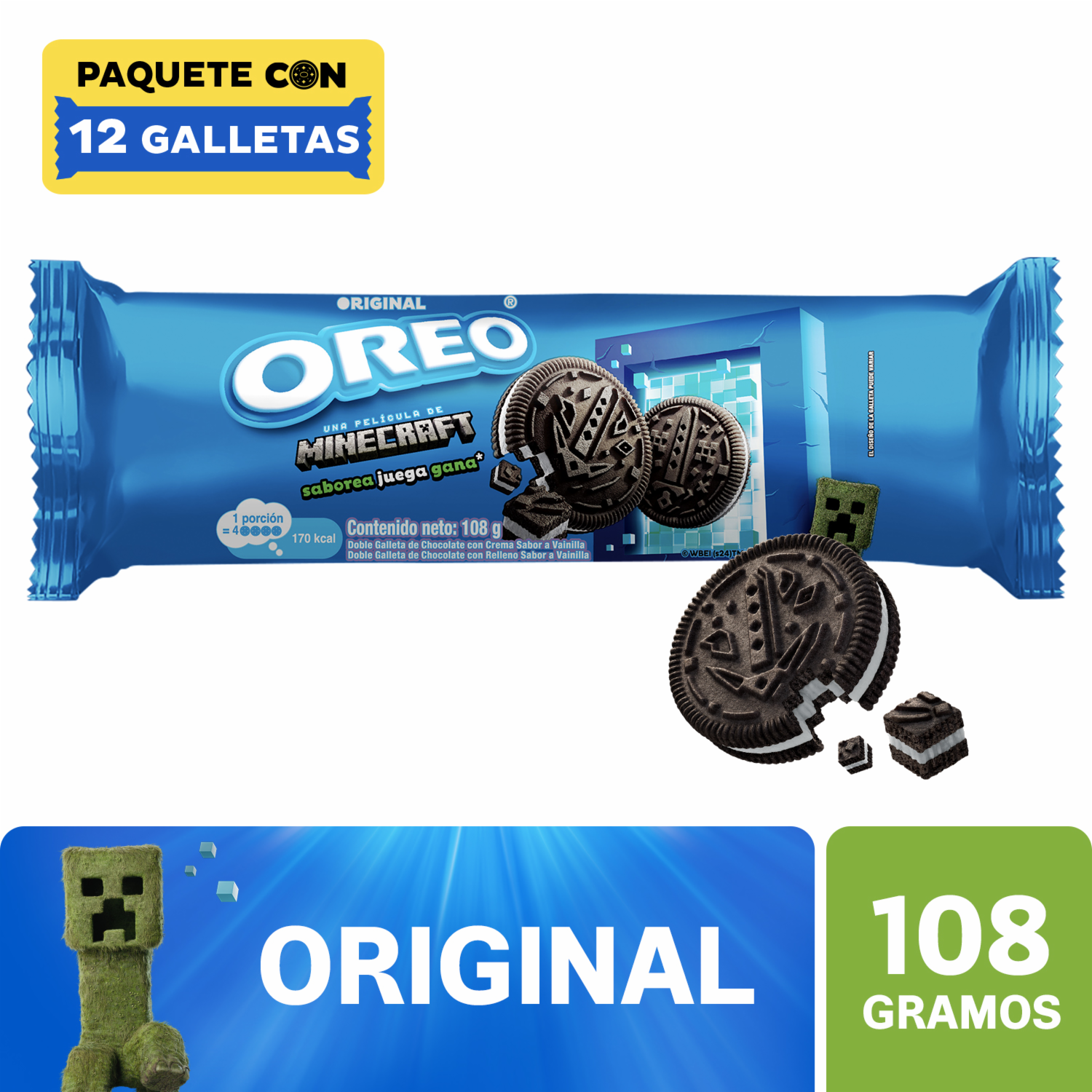 Galletas Dulces Sabor Original OREO 108 G