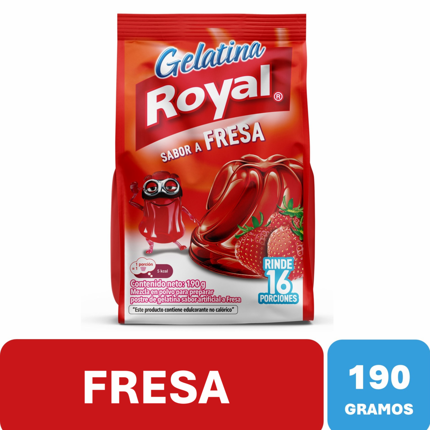 Gelatina Sabor A Fresa ROYAL 190 G