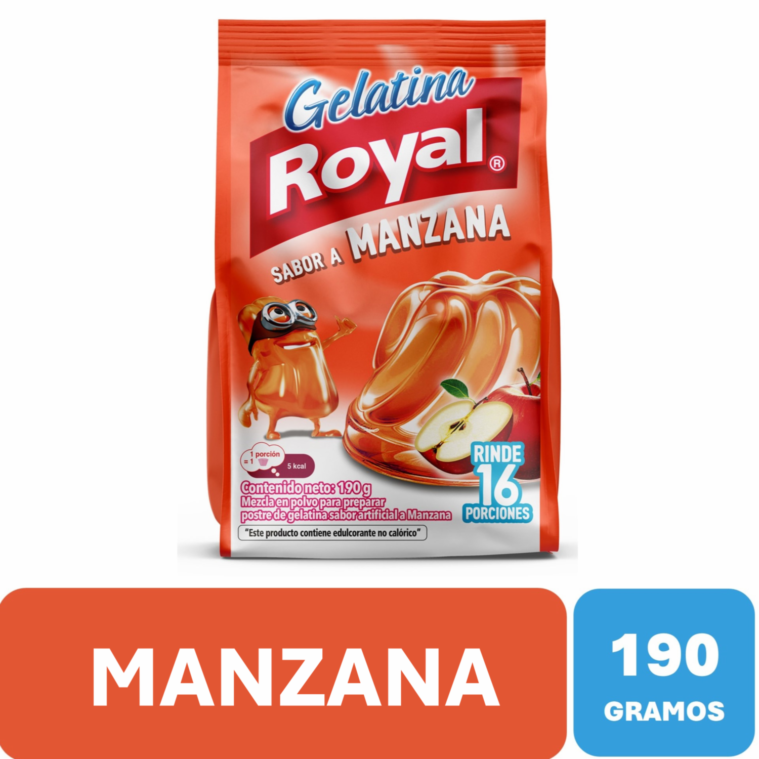 Gelatina Sabor A Manzana ROYAL 190 G