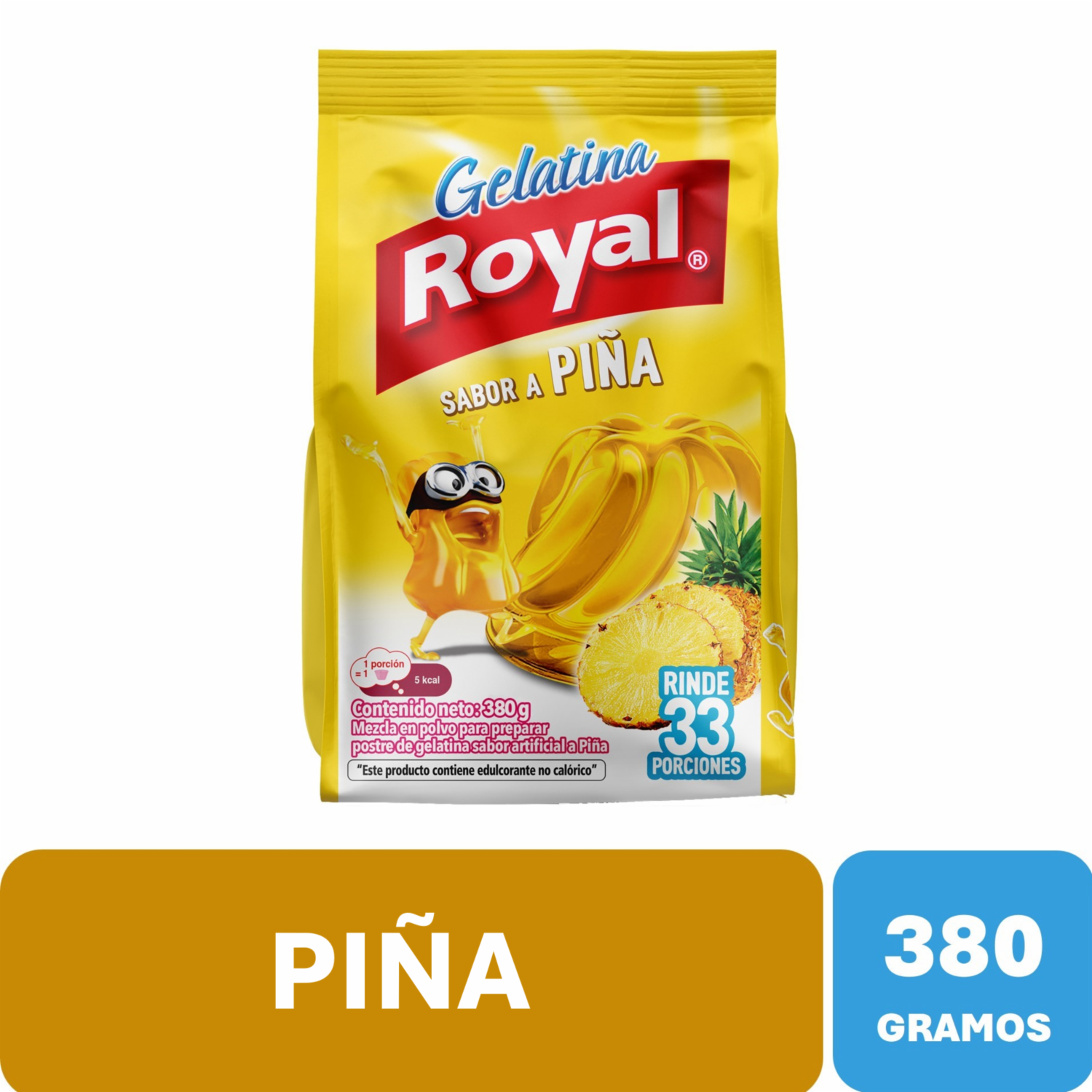 Gelatina Sabor A Piña ROYAL 380 G