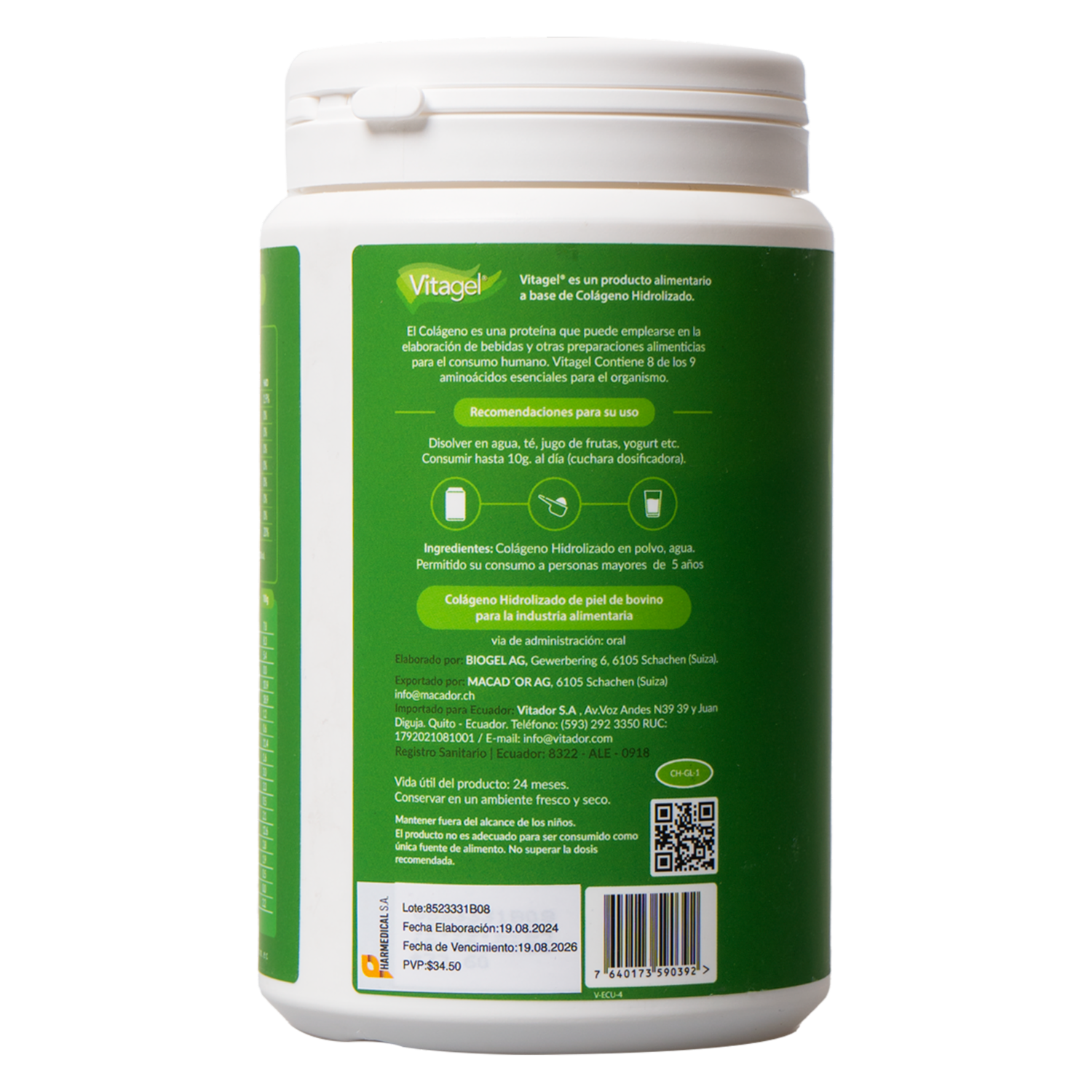 Colágeno Hidrolizado VITAGEL 310 G