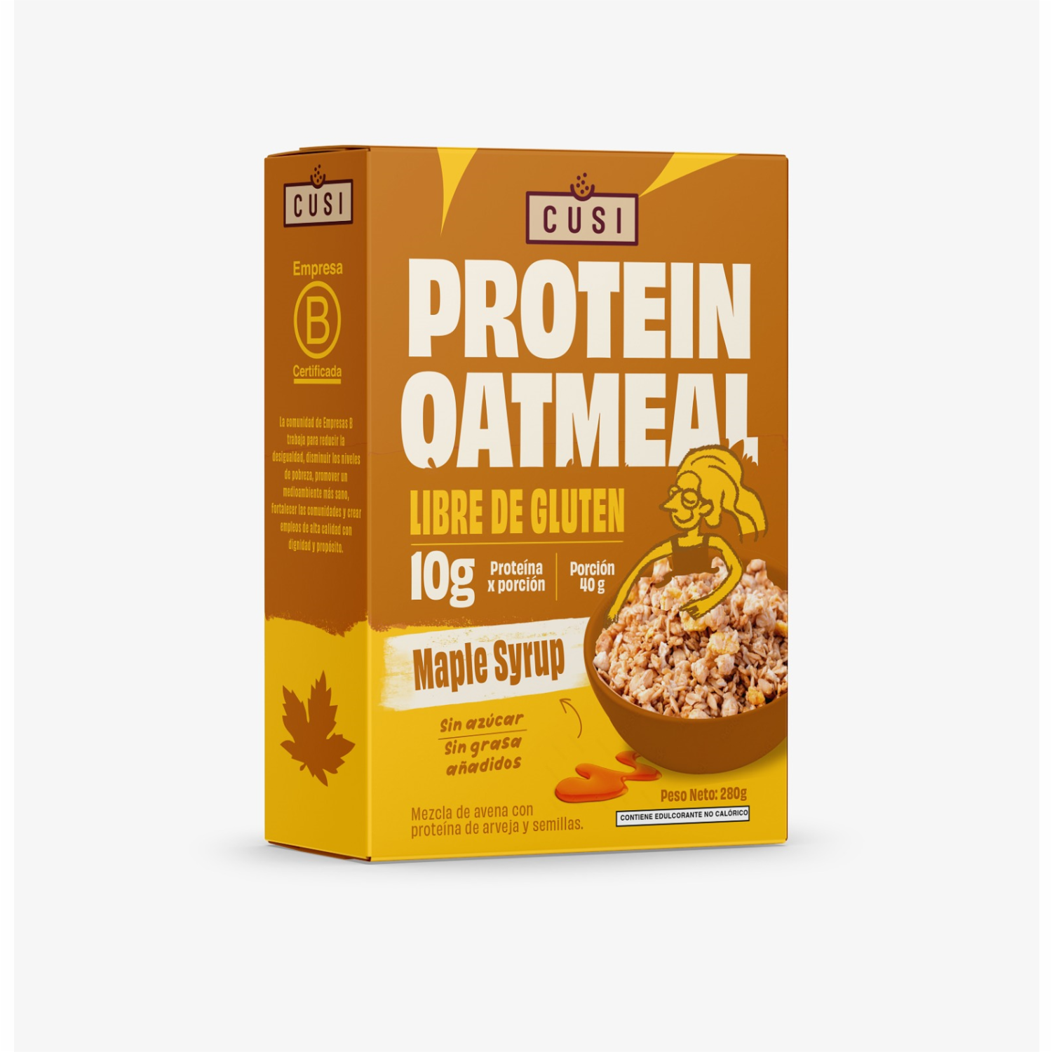 Avena Con Proteína  Y Sirope De Maple CUSI 280 G