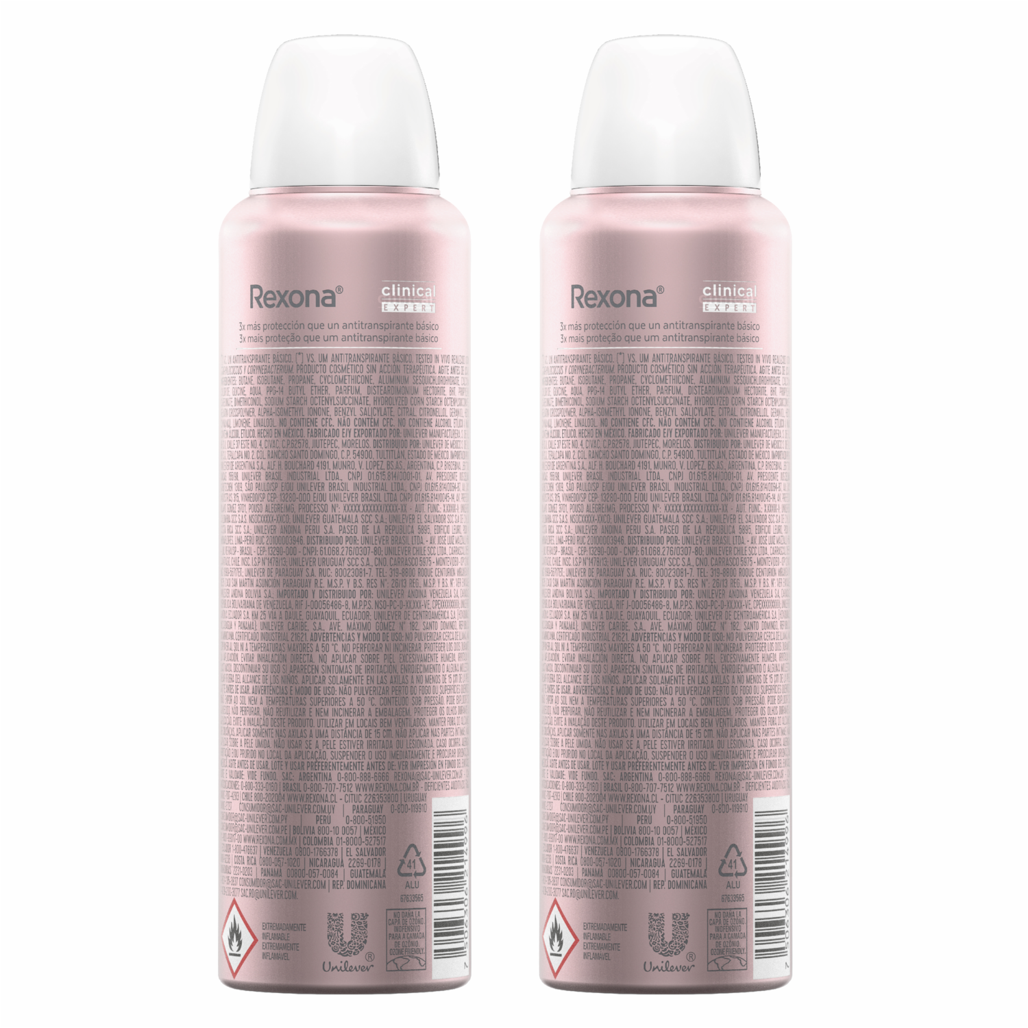 Desodorante En Aerosol Para Dama Clinical Expert 2do 40% De Descuento REXONA 2 X 150 Ml