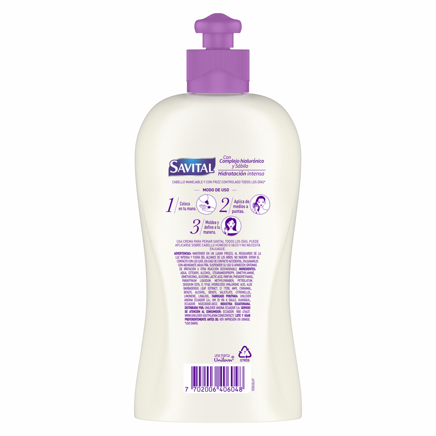 Crema Para Peinar Hialuronico SAVITAL 275 Ml