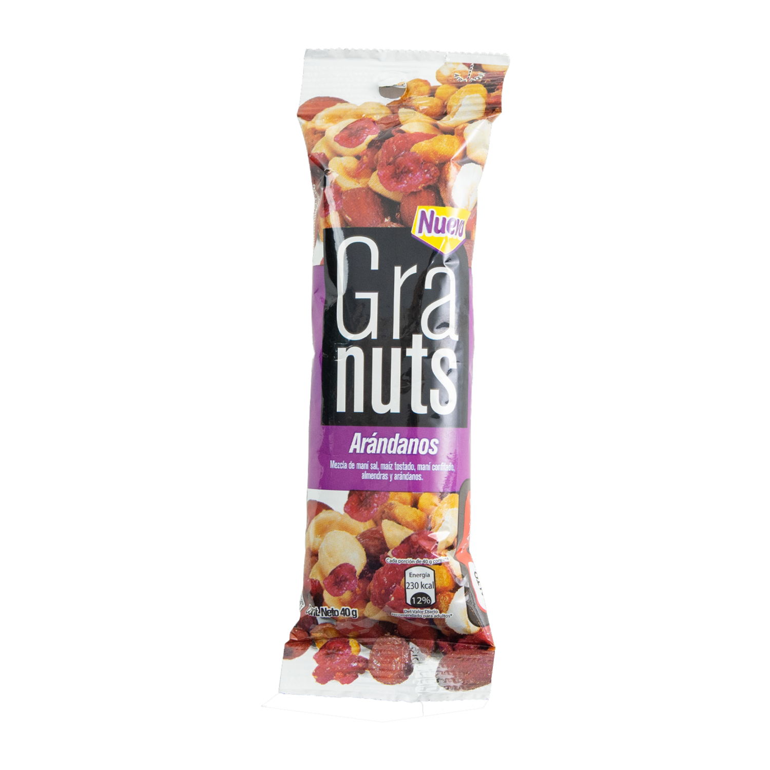 Mix Frutos Secos Arándanos, Maní, Maíz, Y Almendras GRANUTS 40 G
