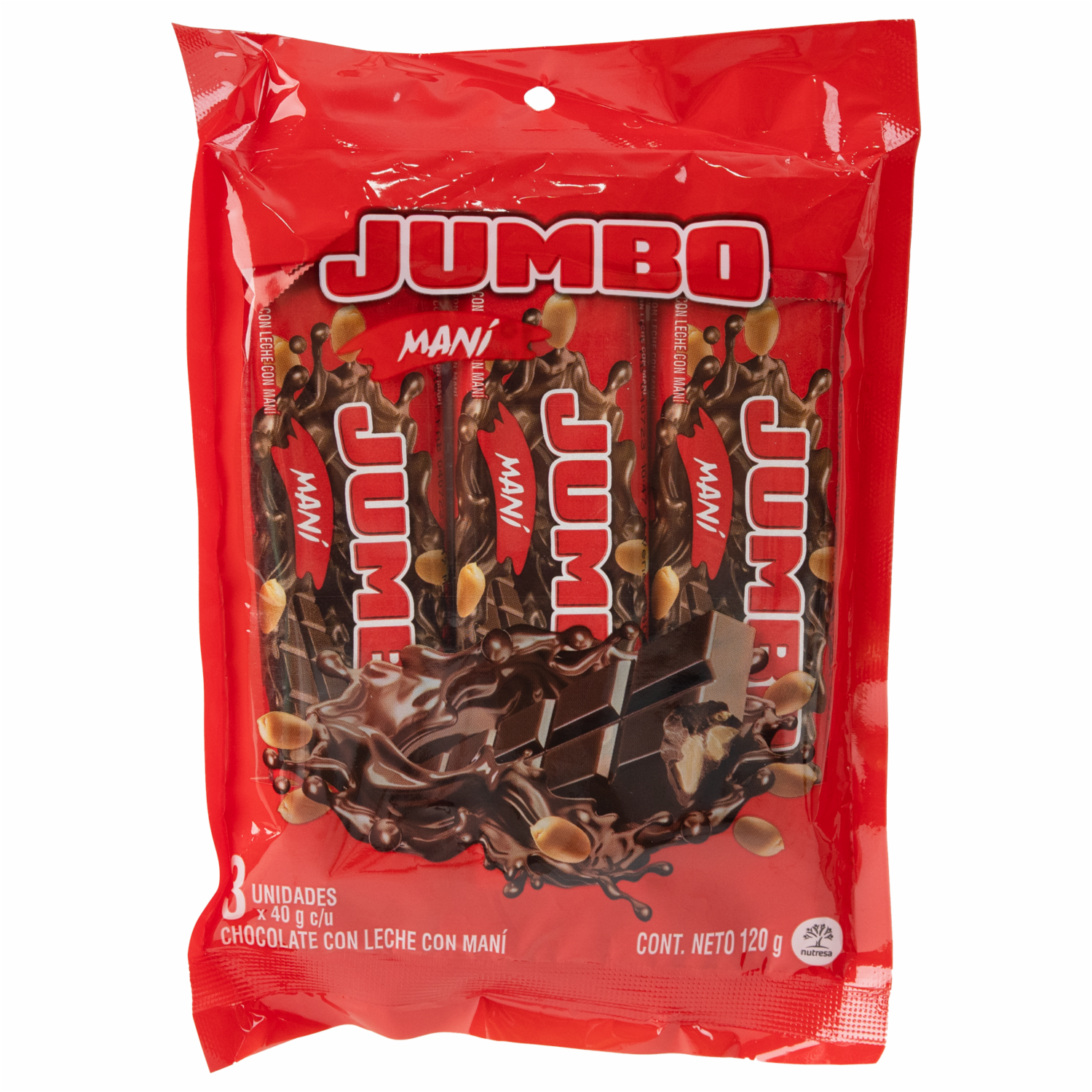Chocolate Con Maní JUMBO 3 x 40 G
