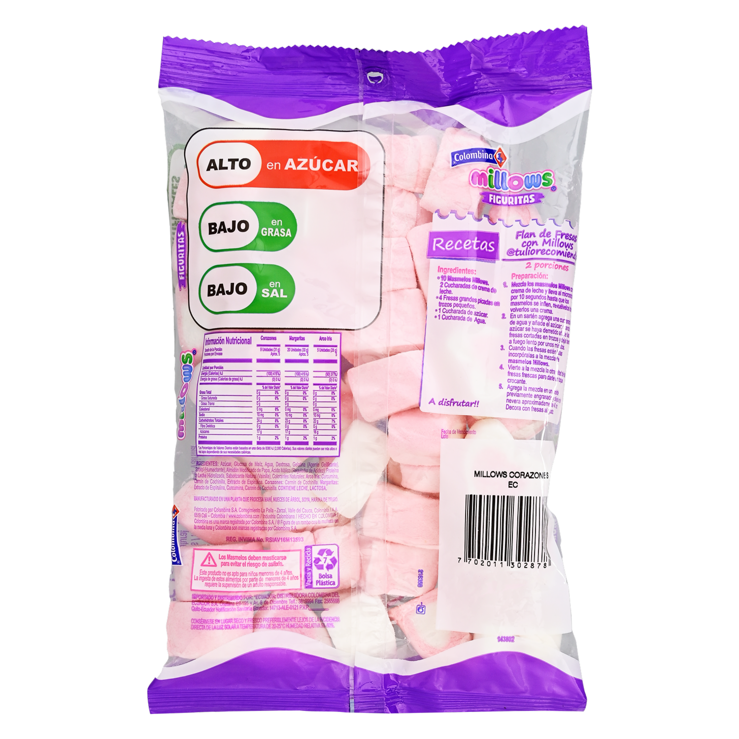 Masmellows Corazones MILLOWS 145 G