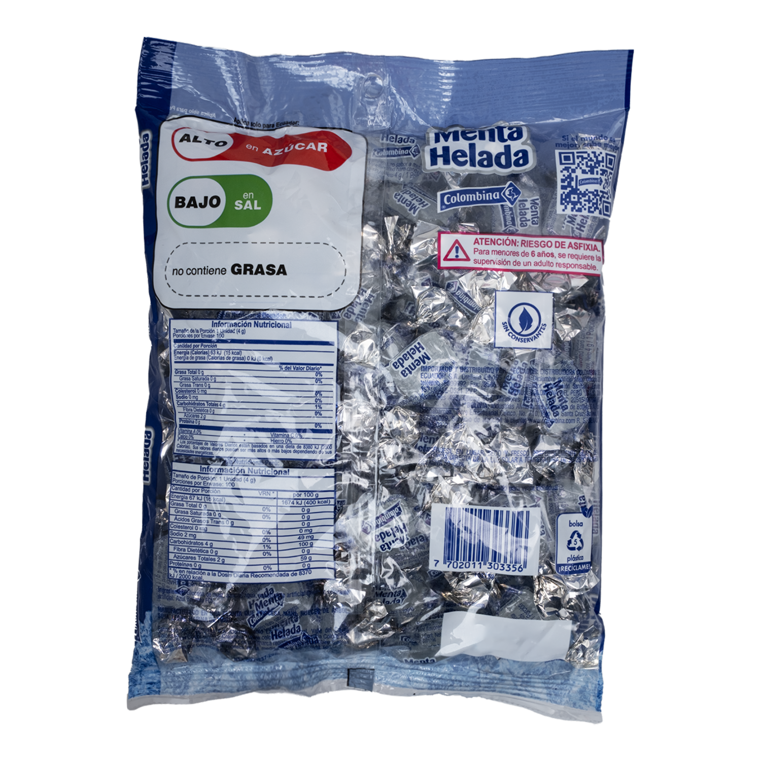 Caramelos Mentolados MENTA HELADA 400 G