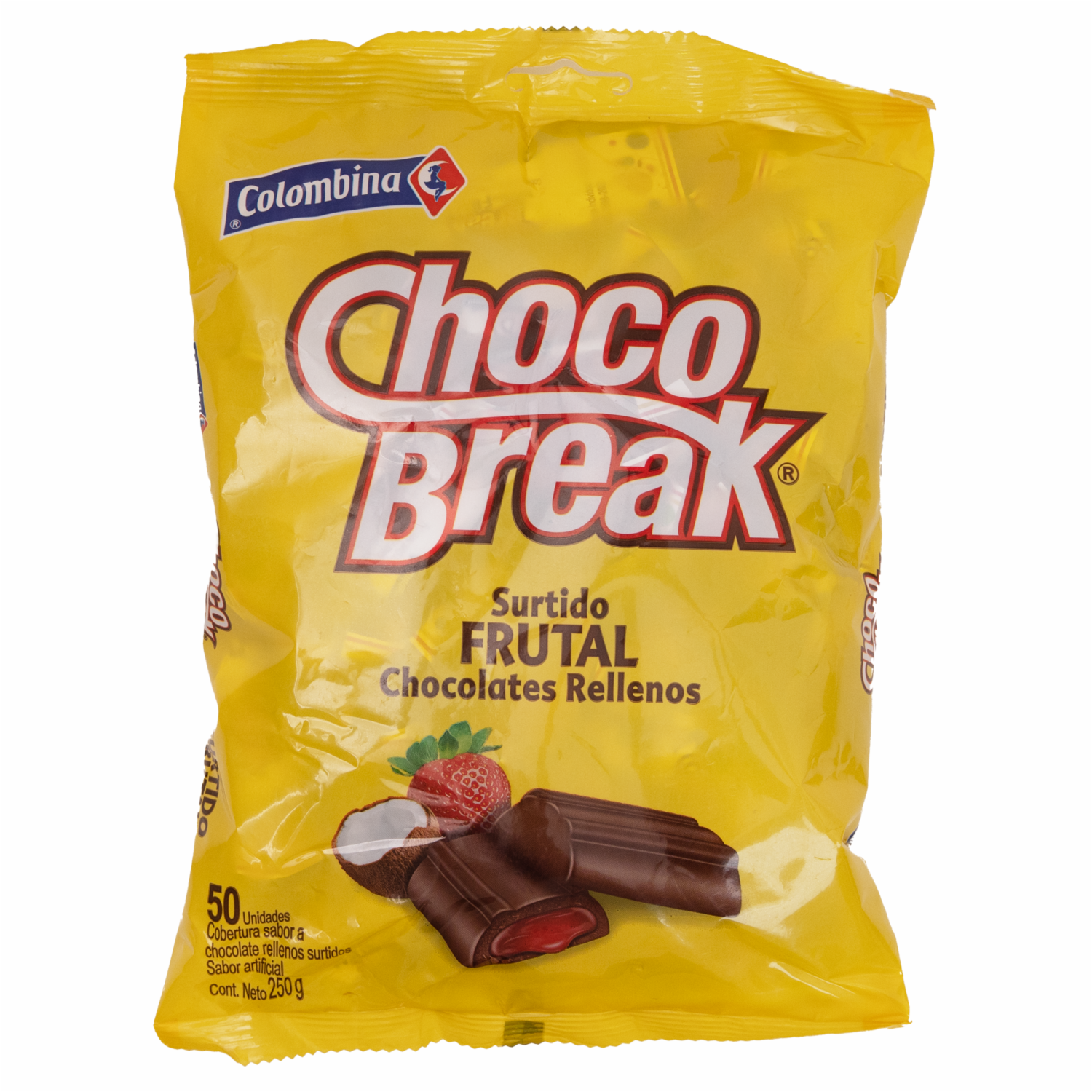 Chocolate Rellenos Surtido Frutal CHOCO BREAK x 50 Uds