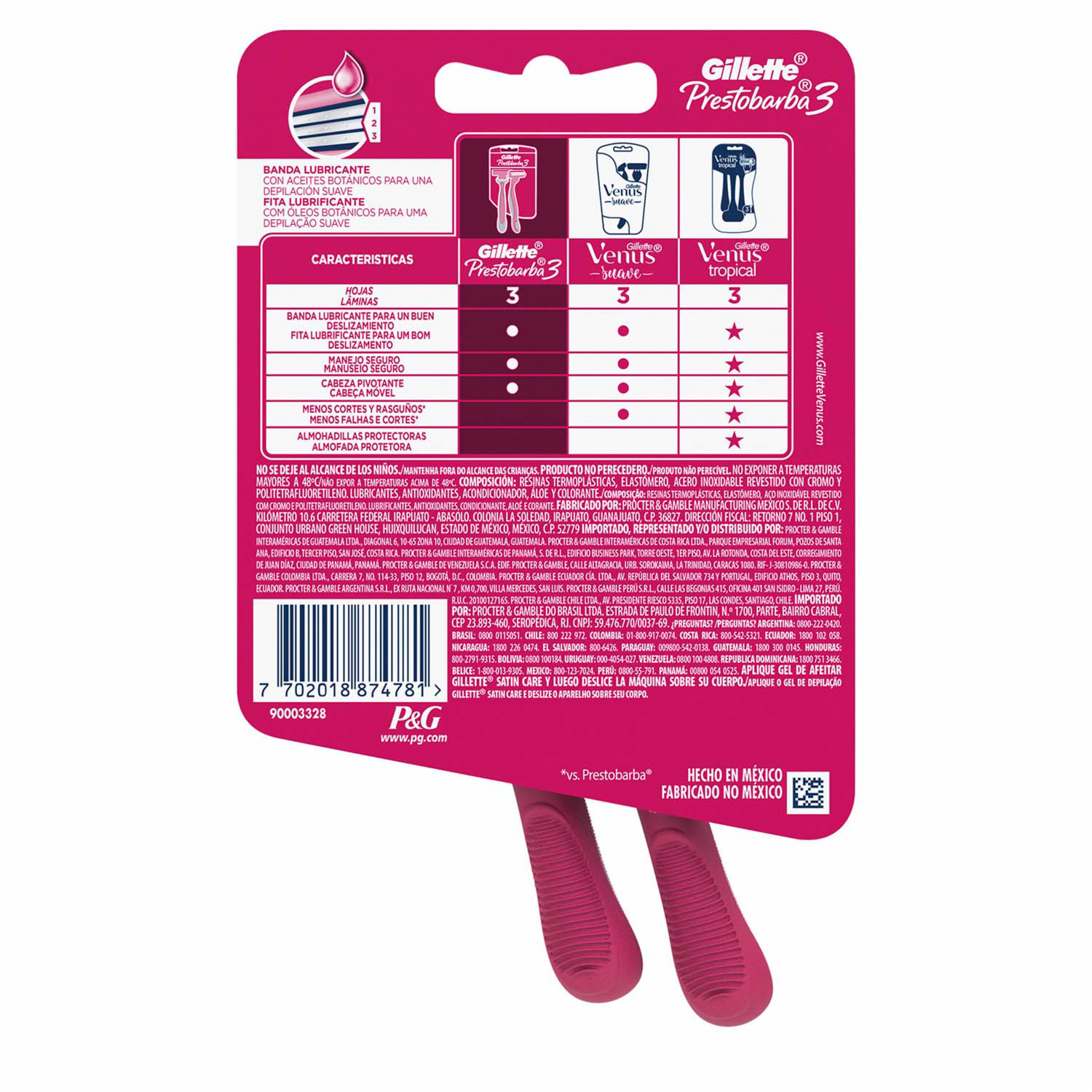Razuradora Desechable Prestobarba De Mujer GILLETTE 1×3 Uds