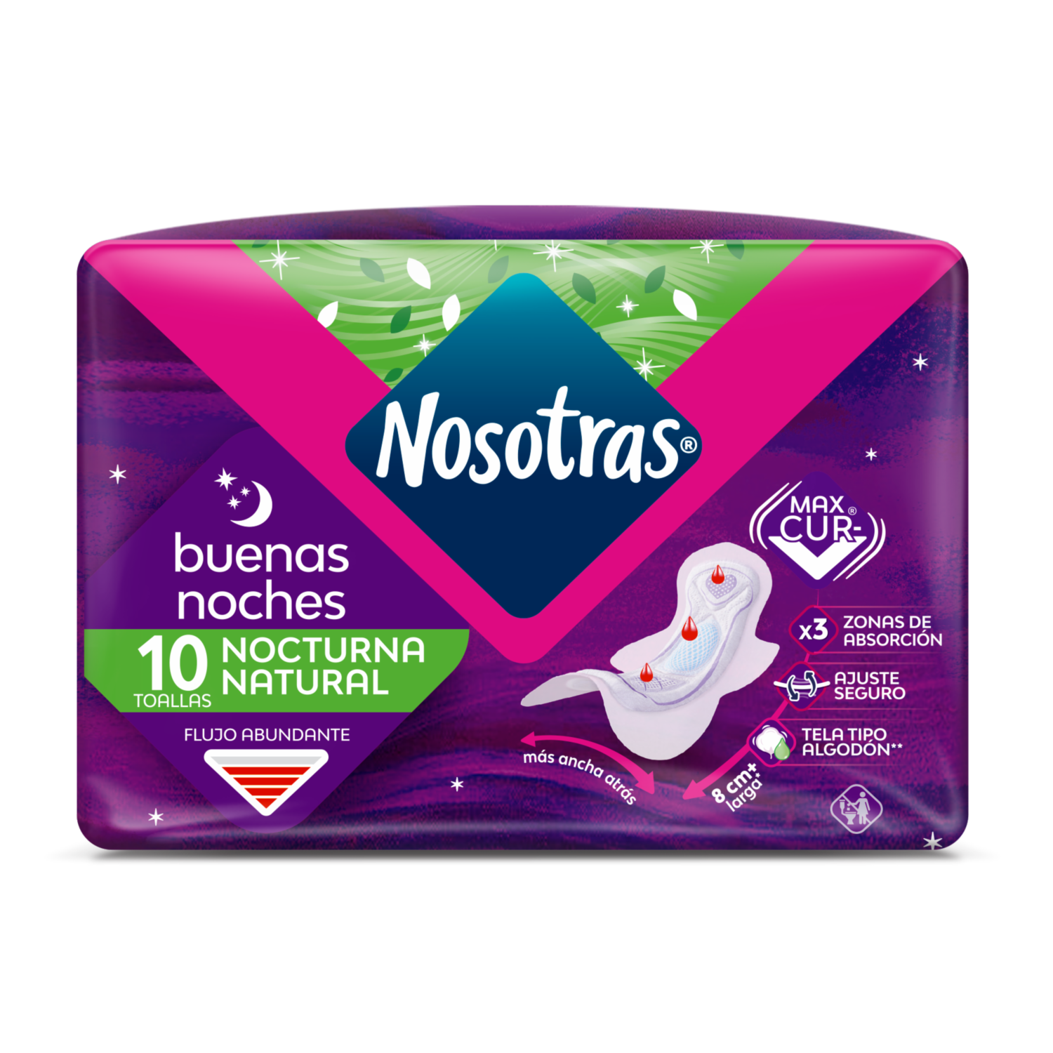 Tollas Intimas Buenas Noches Natural NOSOTRAS X 10 Uds