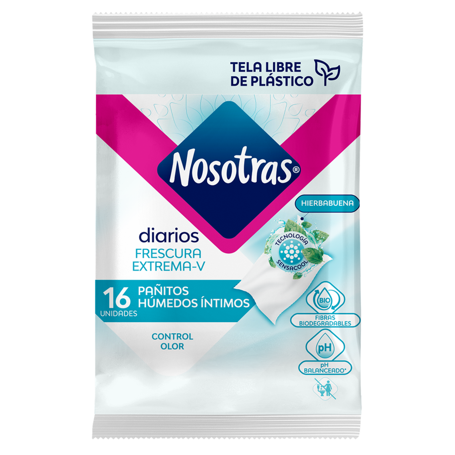 Pañitos Frescura Extrema NOSOTRAS 16 Unidades