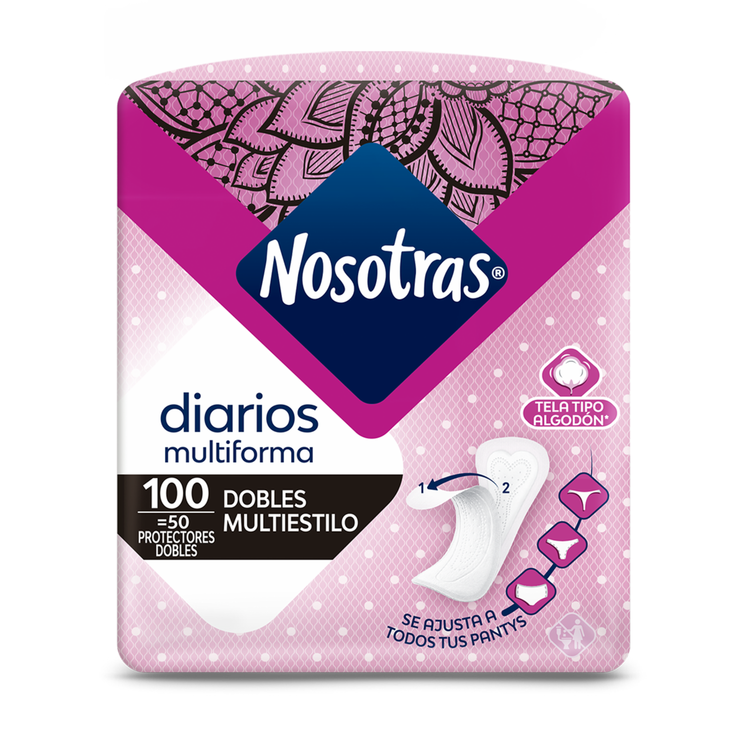 Protectores Íntimos Dobles NOSOTRAS 50 Unidades
