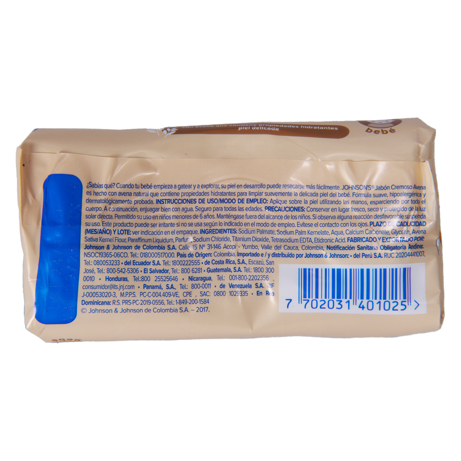 Jabón Para Bebé Avena JOHNSON’S 110 G