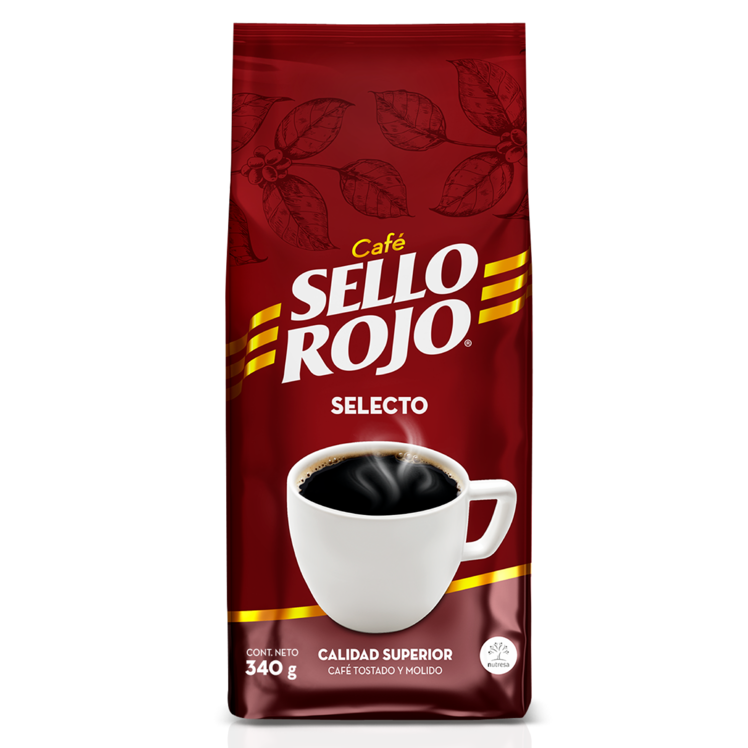 Café Molido Selecto SELLO ROJO 340 G