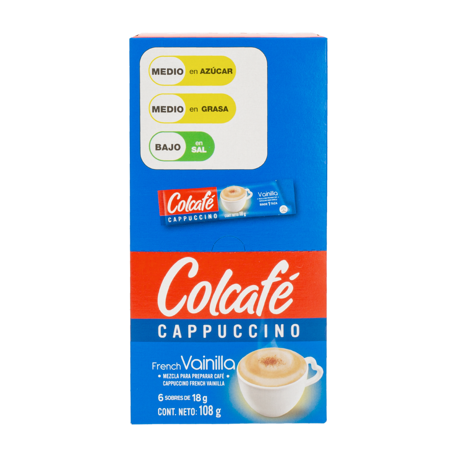 Café Instantáneo Cappuccino De Vainilla COLCAFÉ 108 G