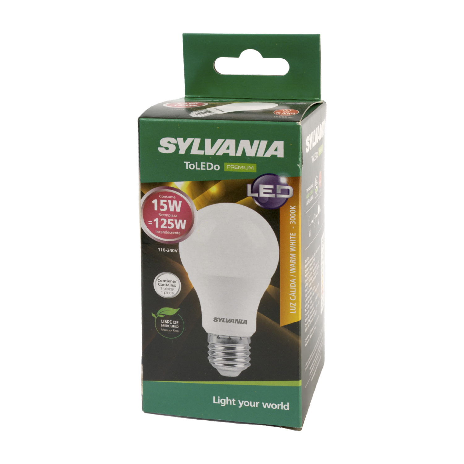 Foco Led 15W Luz Cálido SYLVANIA Unidad
