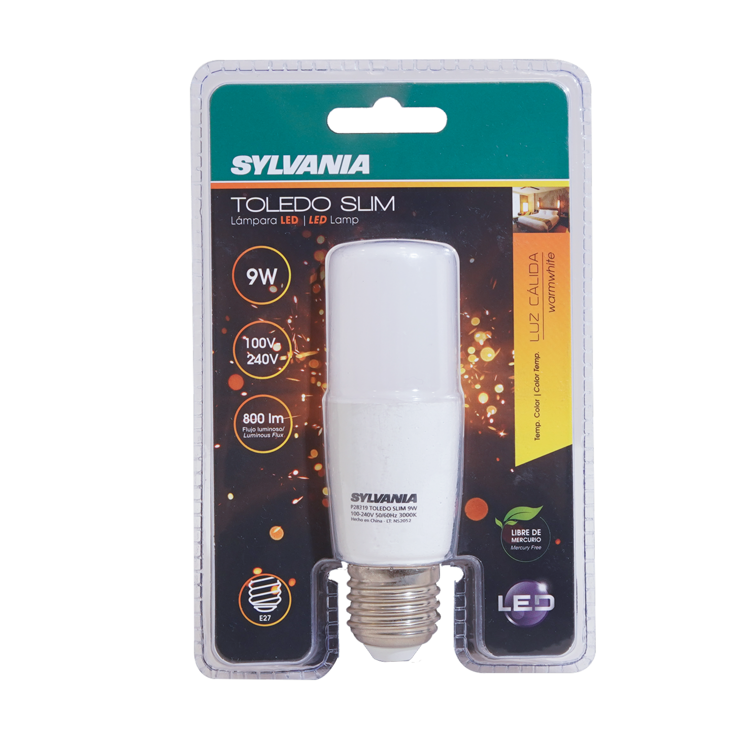 Foco Slim Luz Cálida 15 SYLVANIA 9W