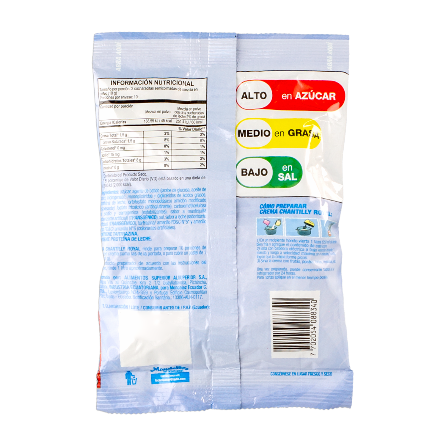 Mezcla Chantilly En Polvo ROYAL 100 G