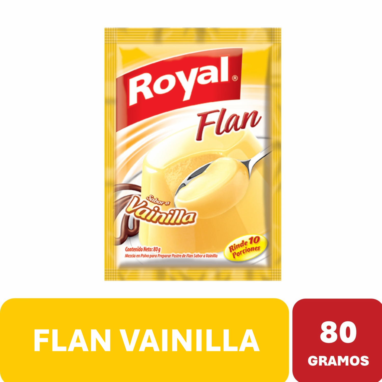 Flan De Vainilla Mezcla En Polvo ROYAL 80 G
