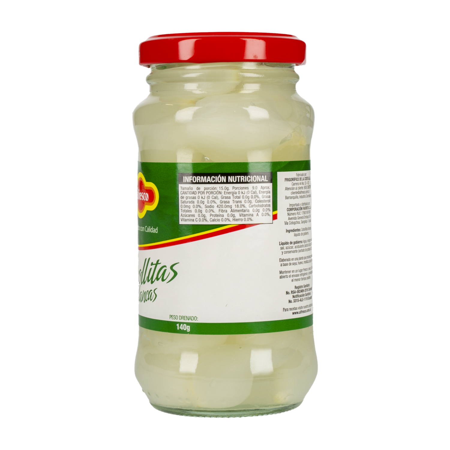Cebolla Blancas En Vinagre AL’FRESCO 250 g