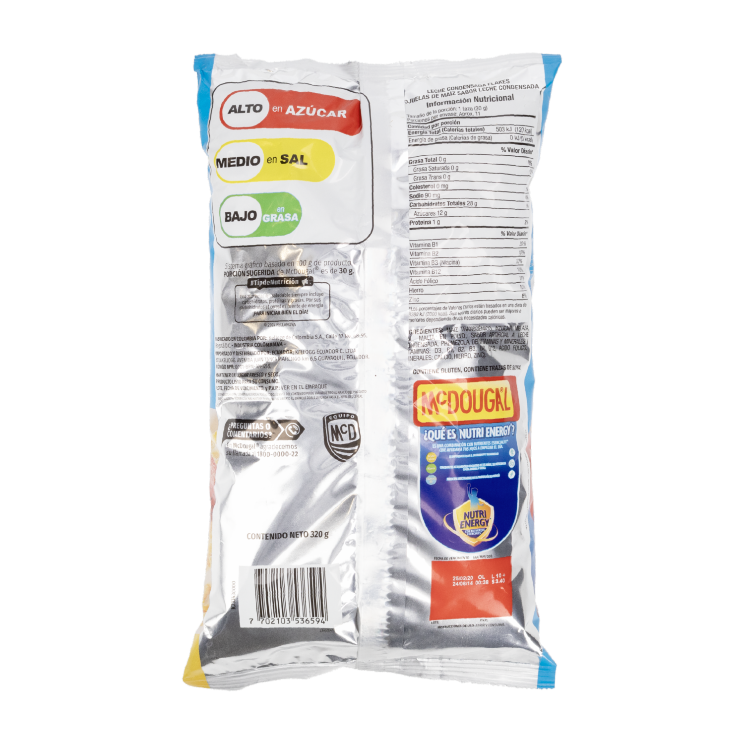 Cereal Sabor A Leche Condensada MC.DOUGAL 320 G