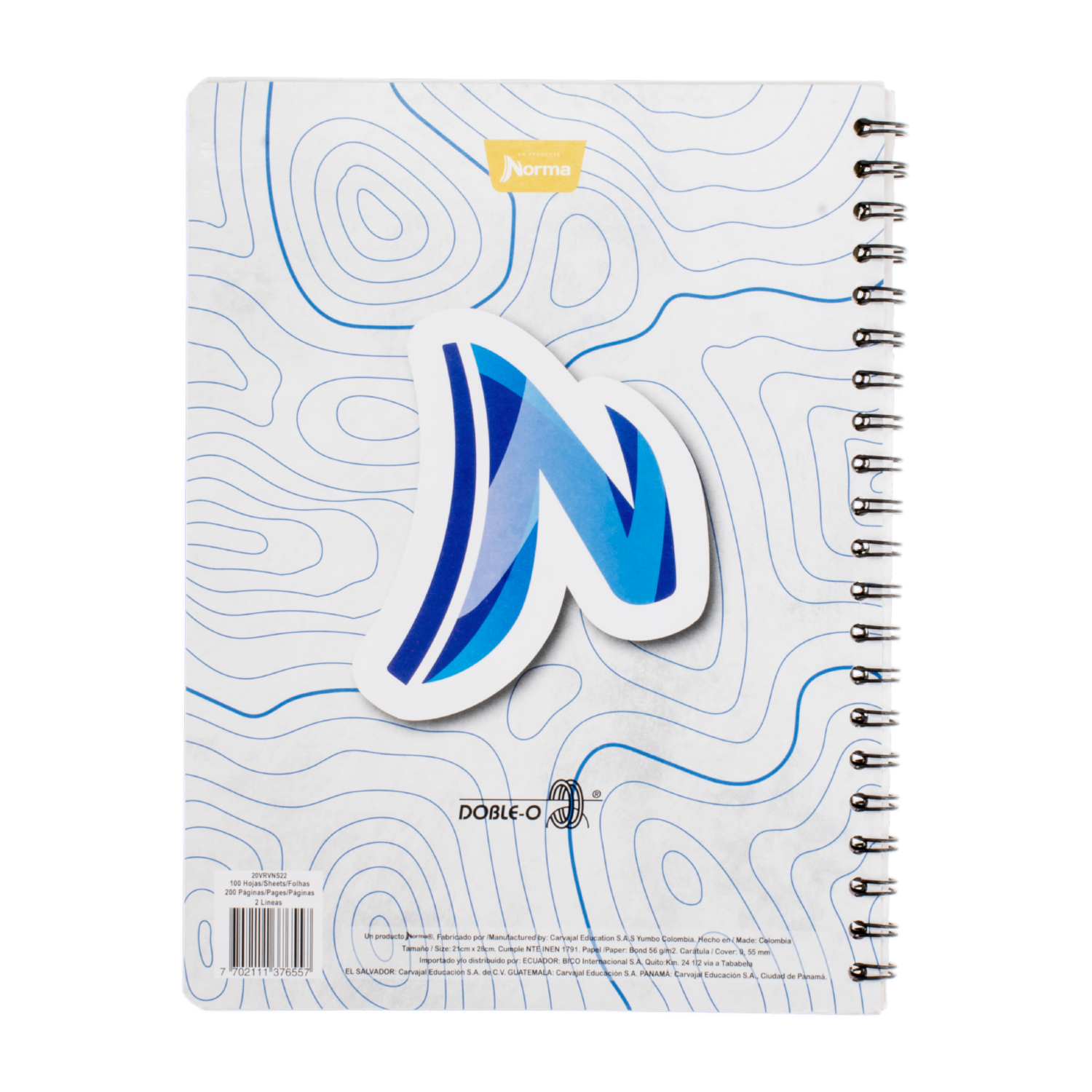 Cuaderno Universitario 2 Líneas NORMA 100 Hojas