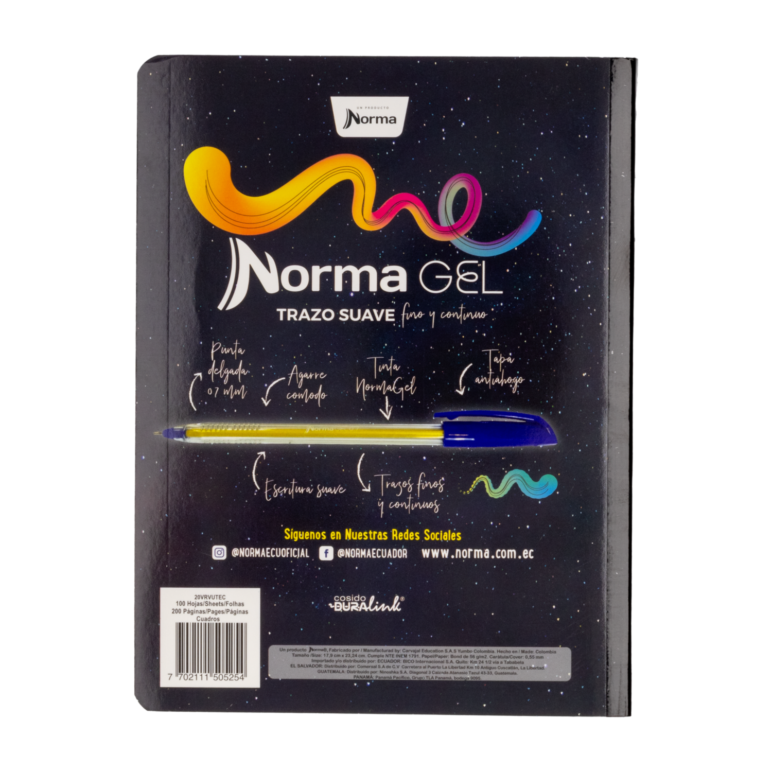 Cuaderno Cosido Cuadros Andaluz NORMA 100 Hojas