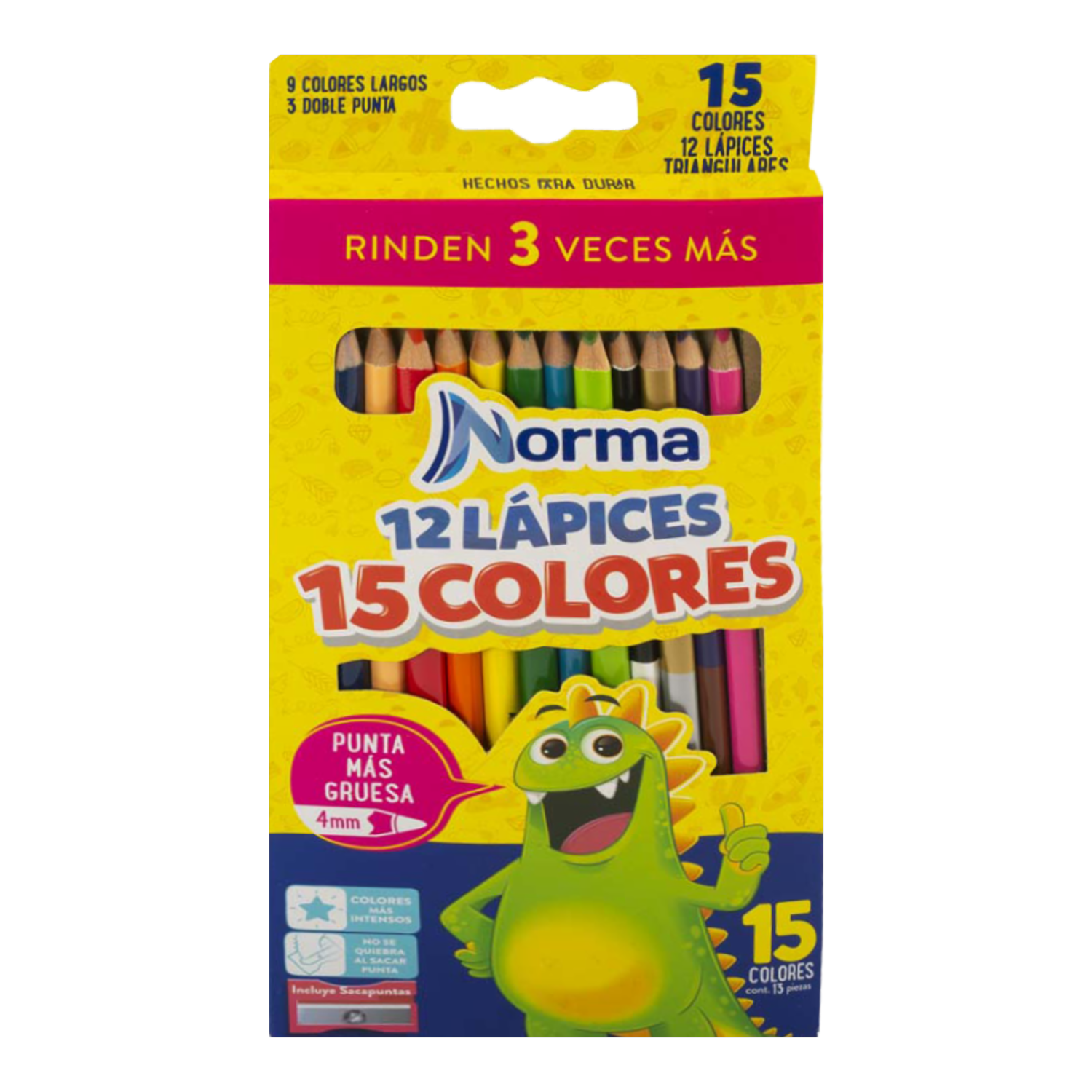 Lápices De Colores 15 Colores NORMA X 15 Uds