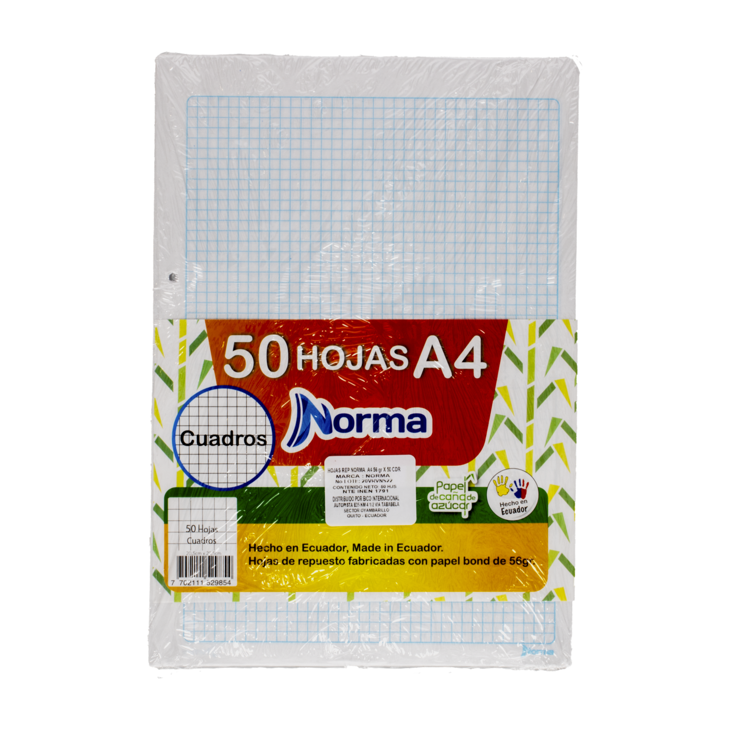 Hojas A4 De Cuadros NORMA X 50 Uds
