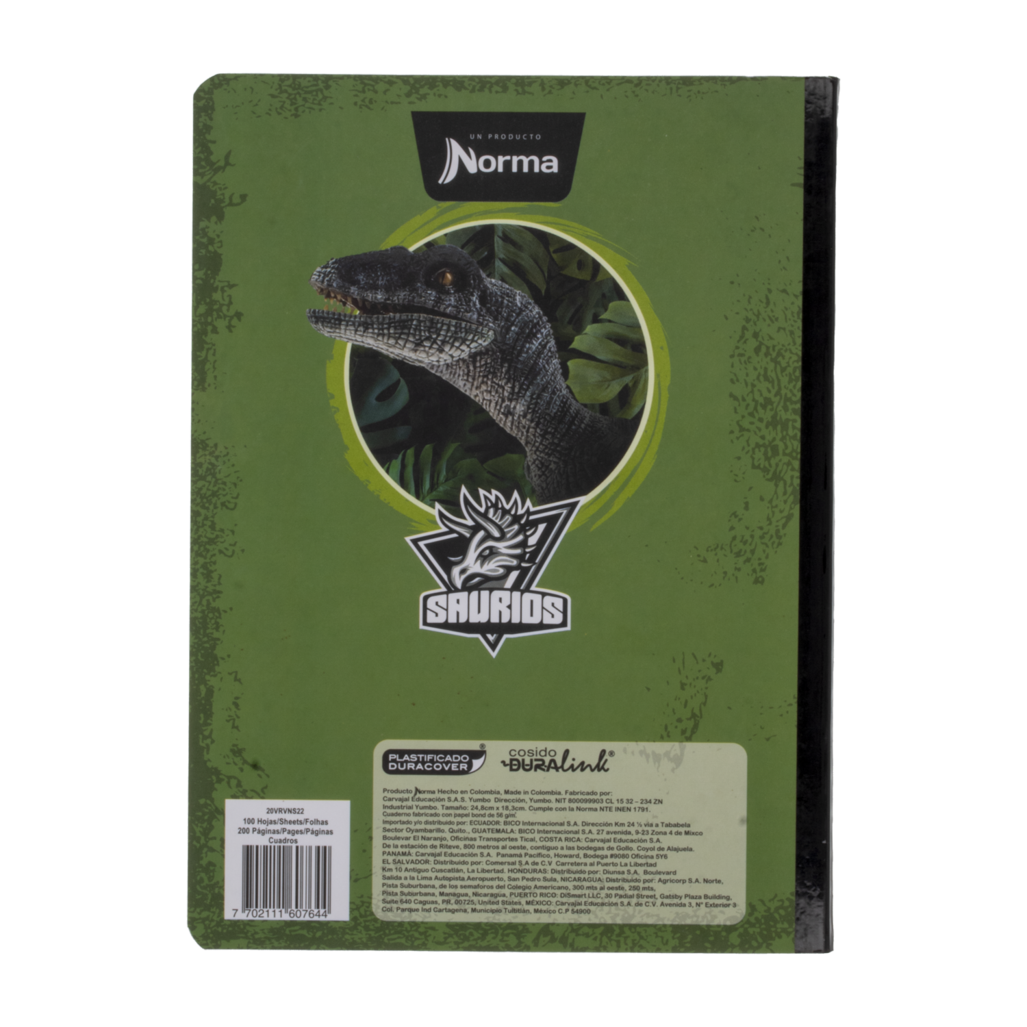Cuadernos Cosido Saurios Gm Cuadros NORMA 100 Hojas