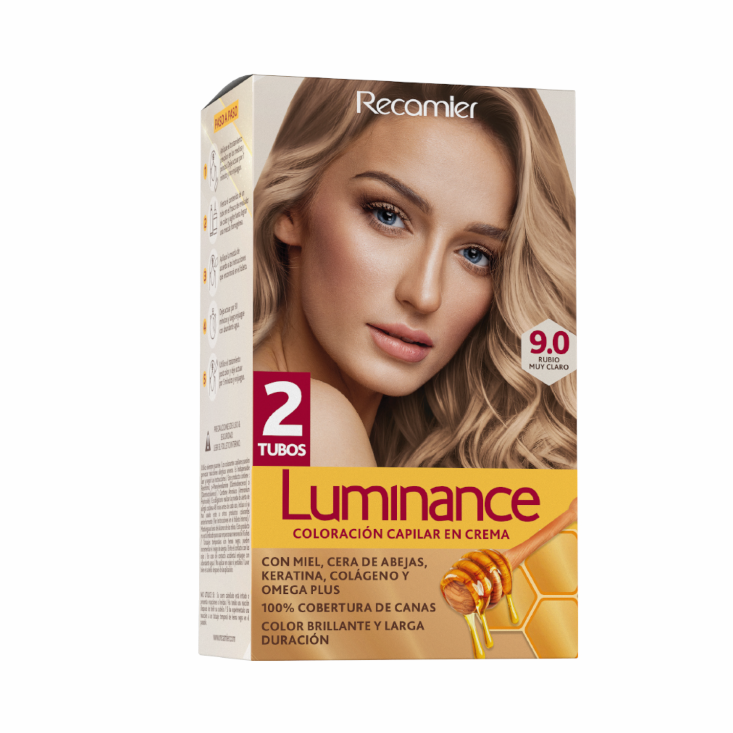 Tinte De Cabello Rubio Muy Claro Doble Tubo 9 LUMINANCE Kit 2 X 60 G