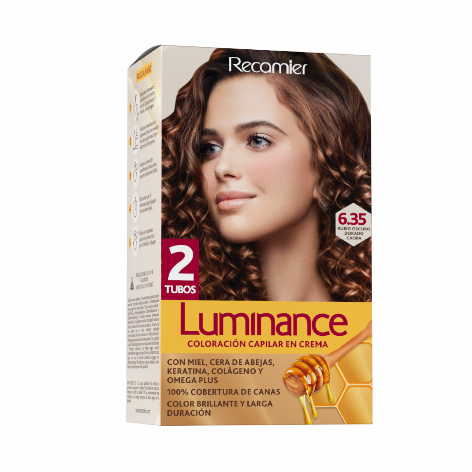 Tinte De Cabello Rubio Habano Oscuro Doble Tubo 6.35 LUMINANCE Kit 2 X 60 G