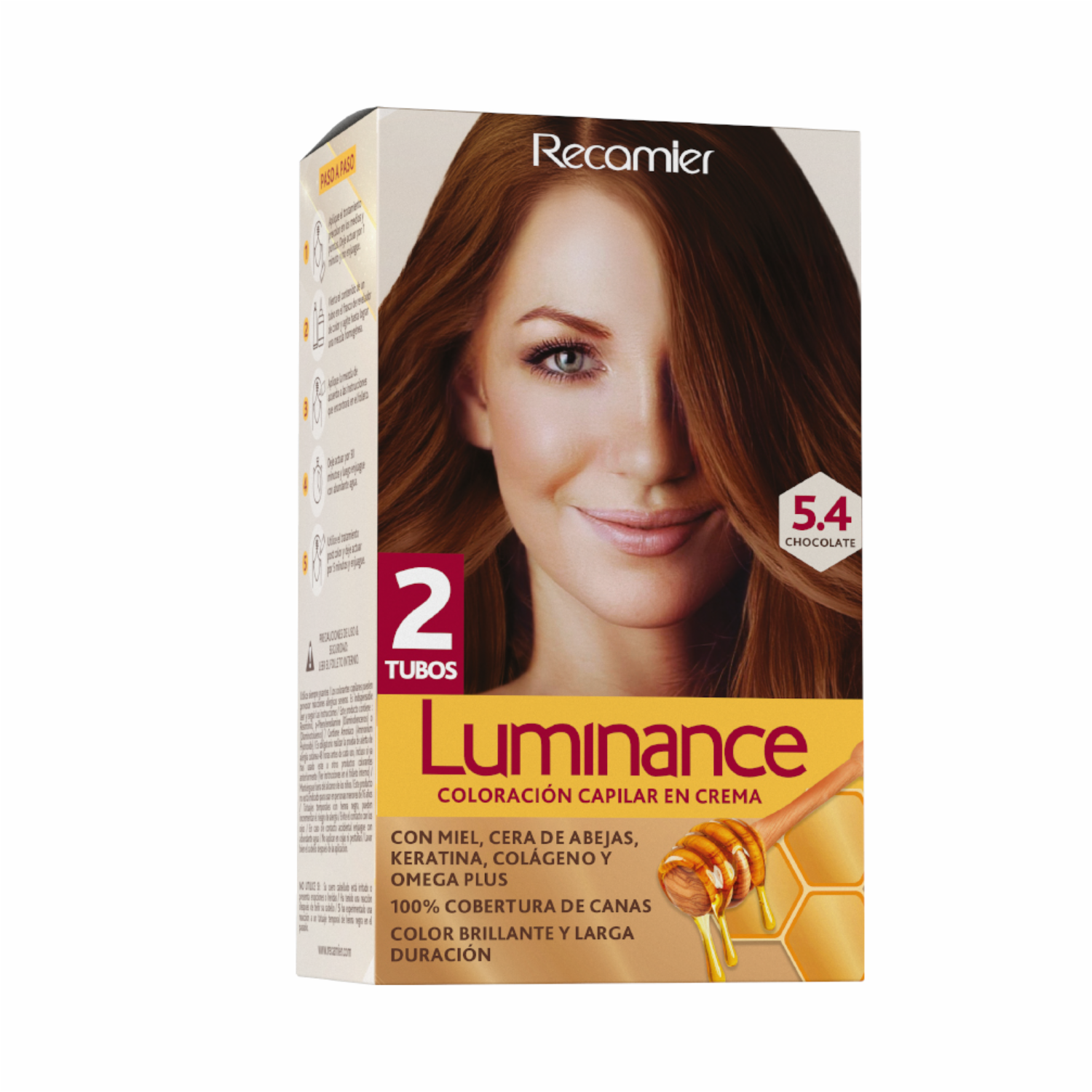 Tinte De Cabello Chocolate Doble Tubo 5.4 LUMINANCE Kit 2 X 60 G