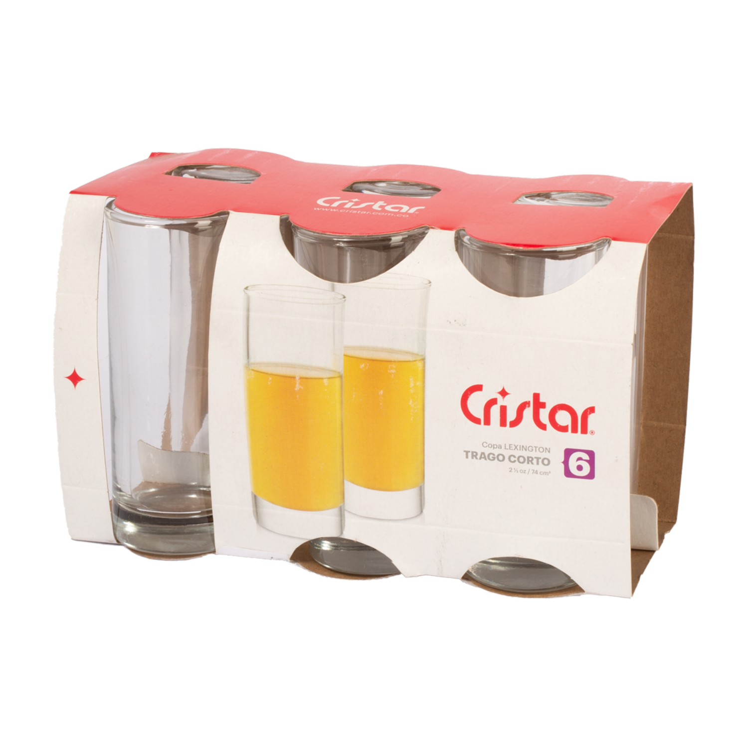 Set De Copas Shot Lexington 0054cl CRISTAR 25 Onz X 6