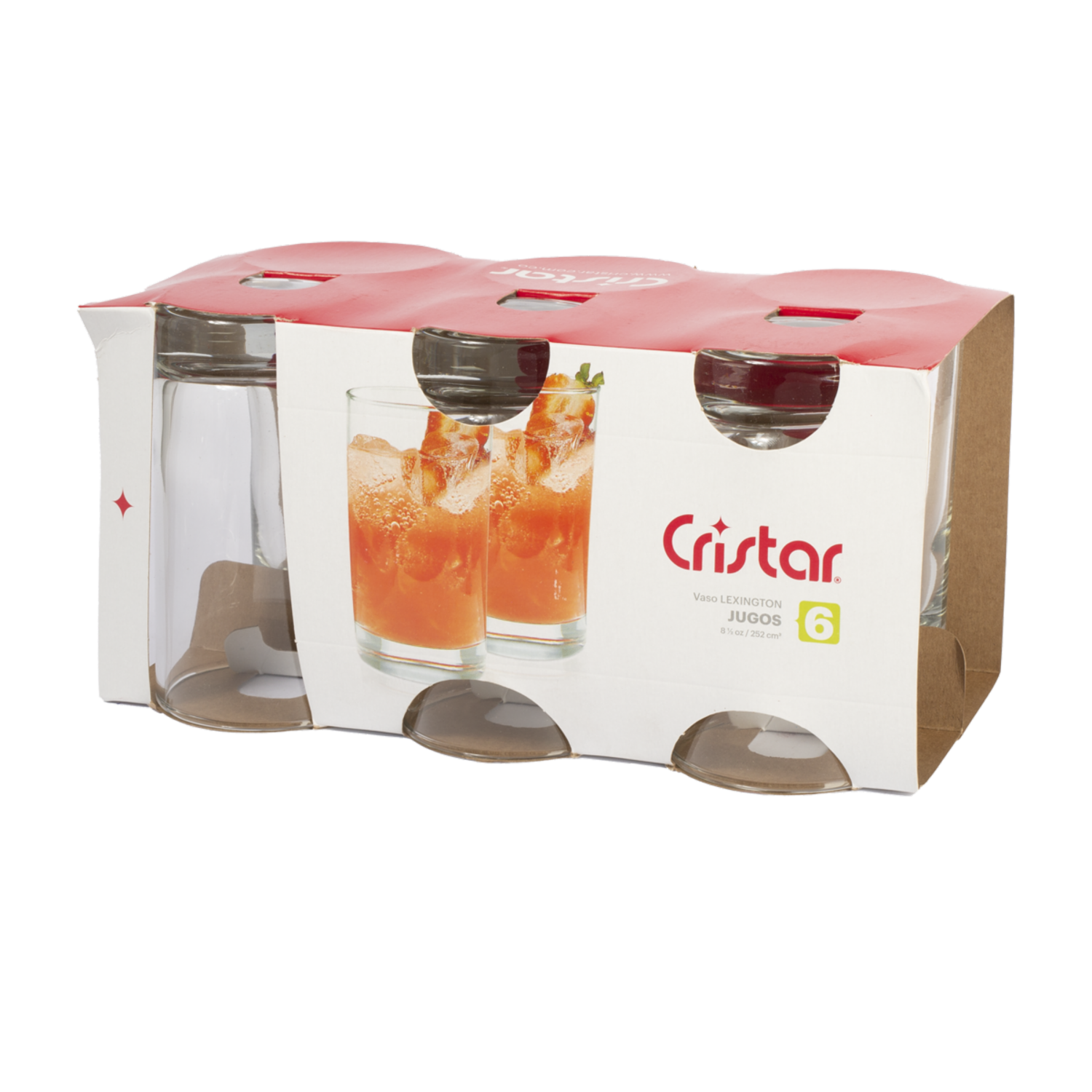 Set De Vasos Lexington Jugos 6 X251 Ml CRISTAR 0044CL6