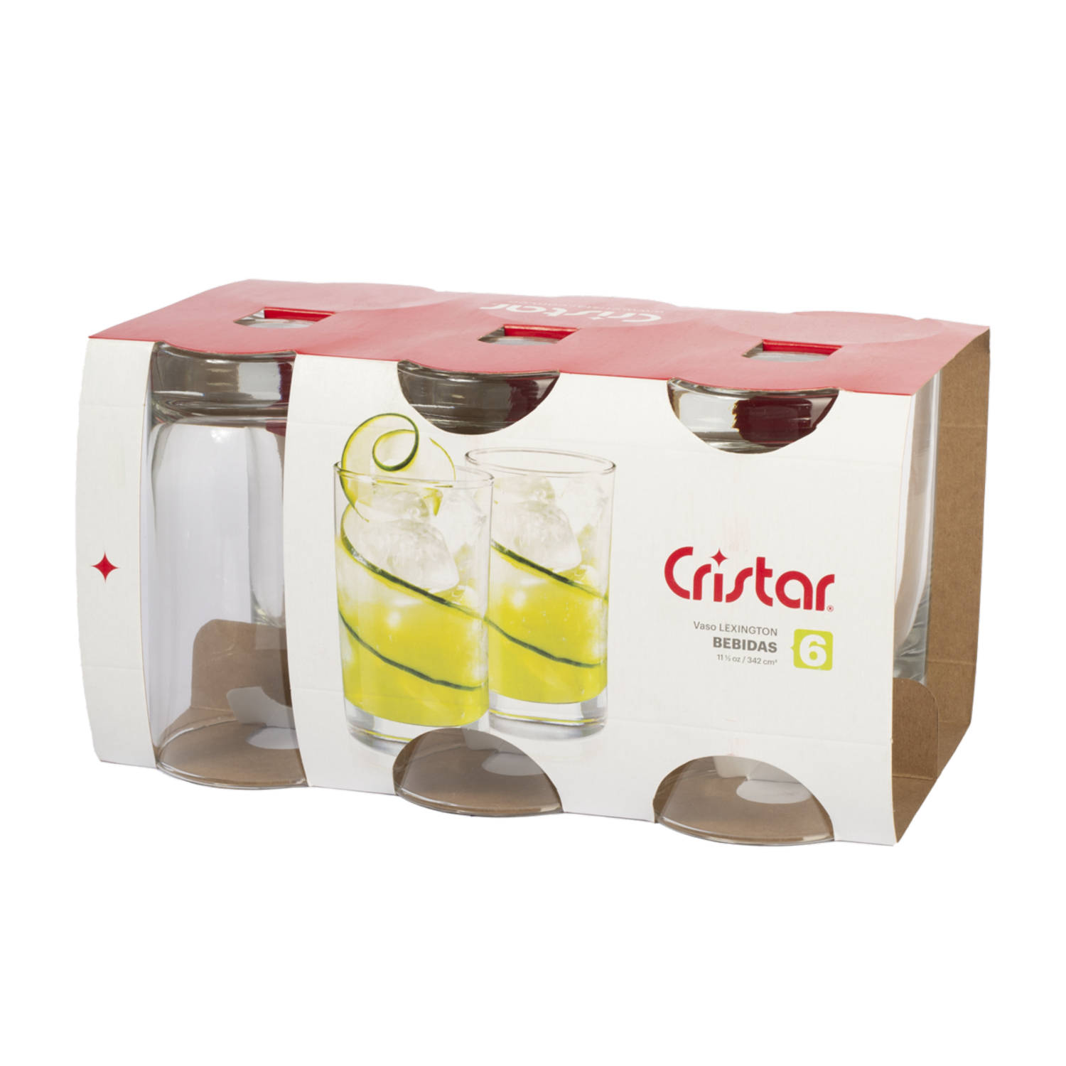 Set De Vasos Lexington Bebidas 6X342 Ml CRISTAR 0046CL6