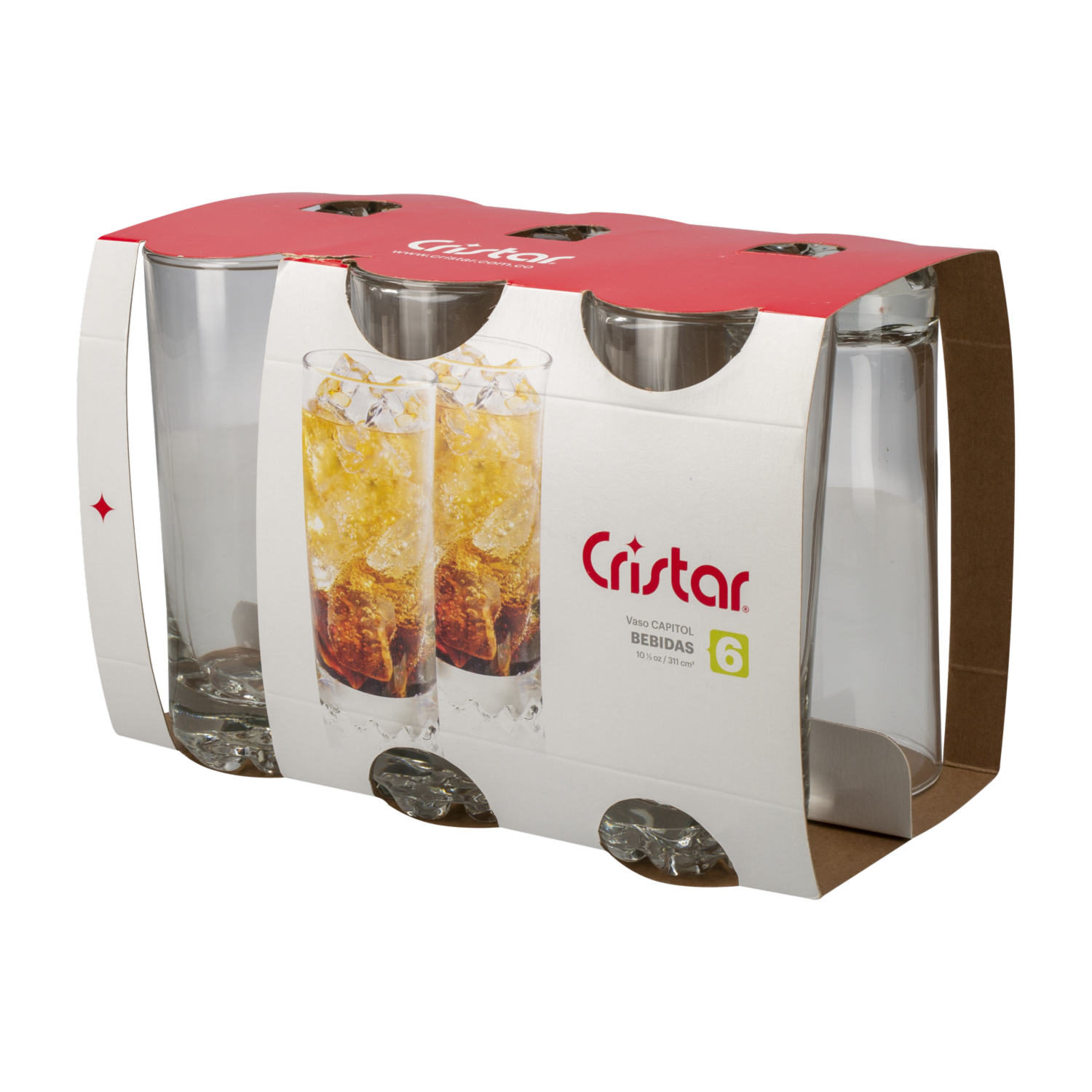 Set De Vasos Capitol Bebidas 6X311 Ml CRISTAR 0422CL